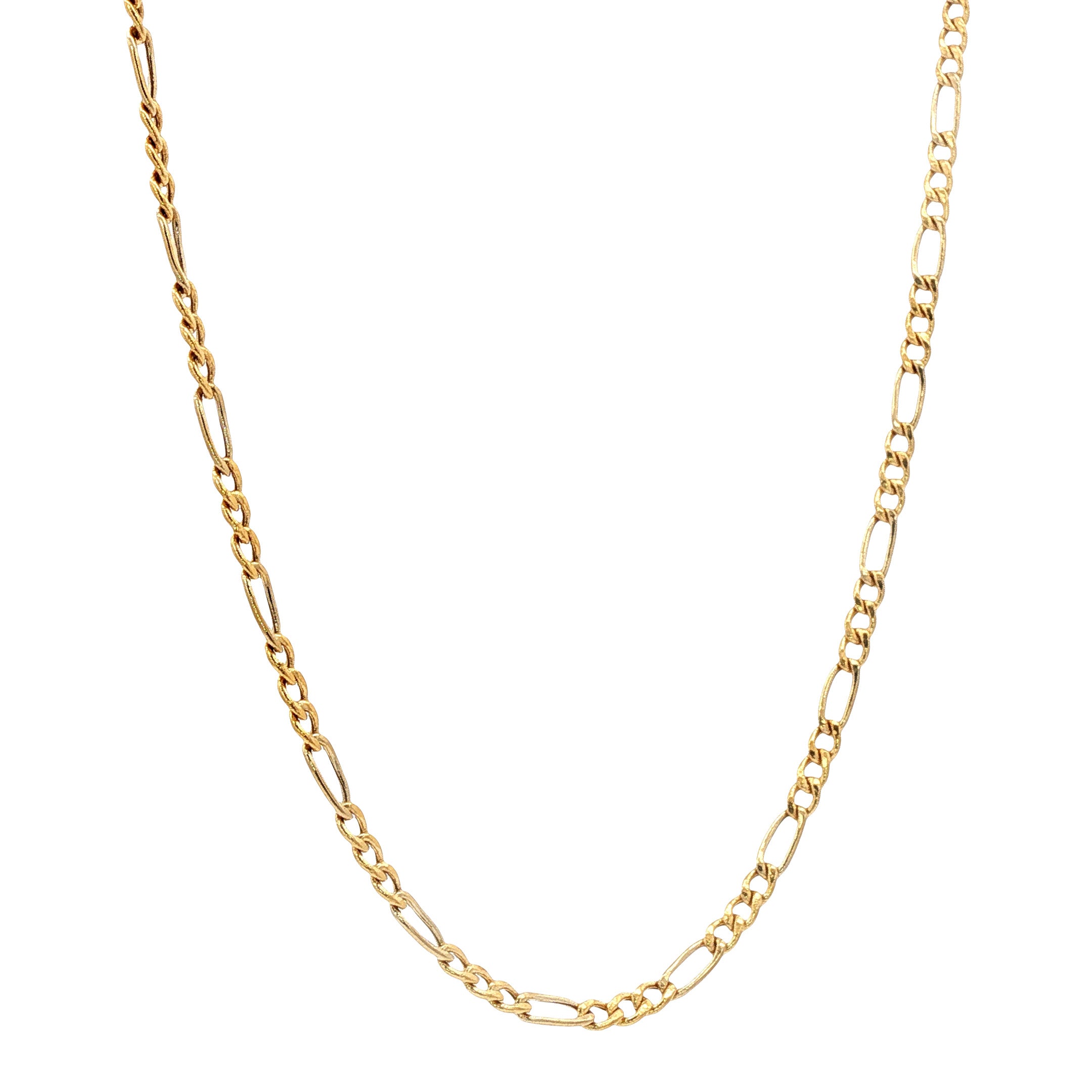 Gouden figaro collier 45 cm 14 karaat