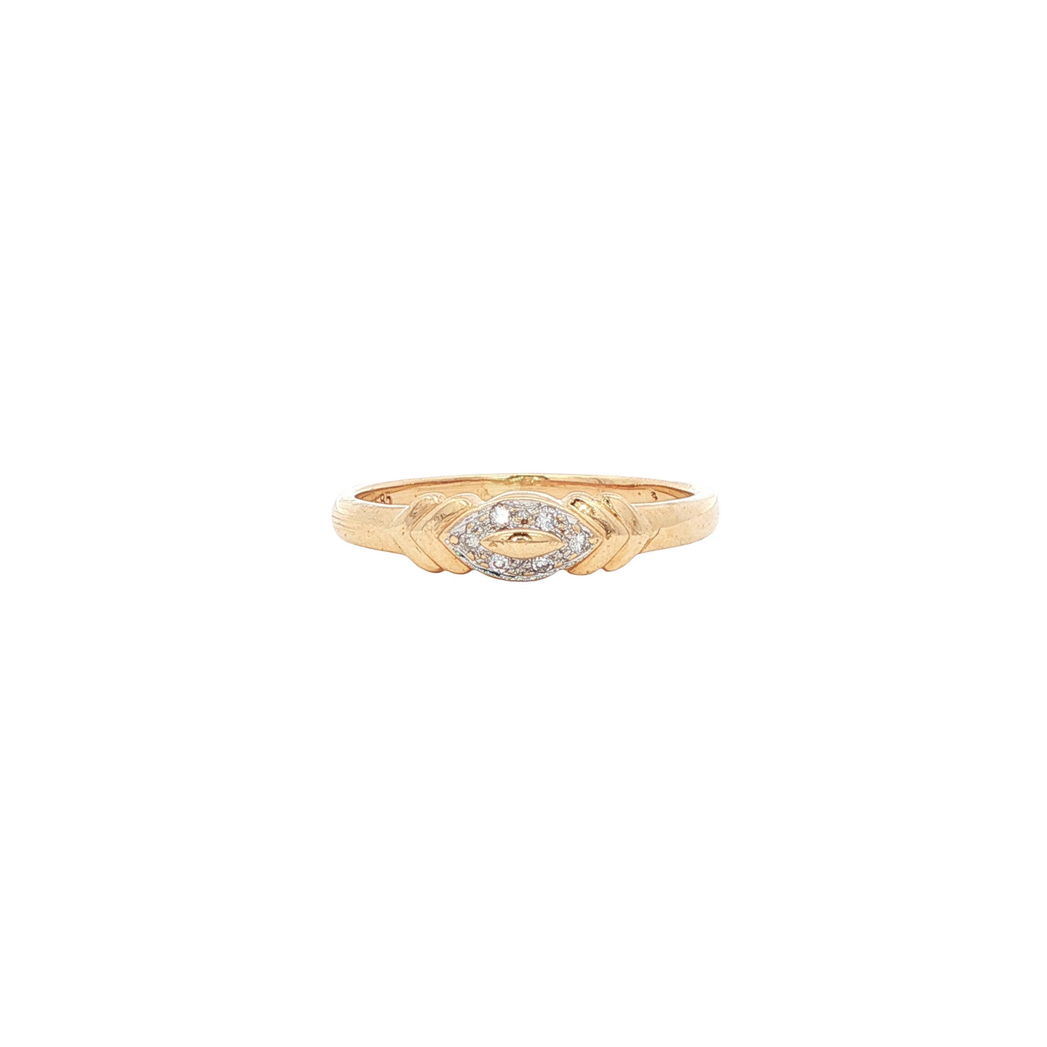 Gouden ring met diamant 14 karaat