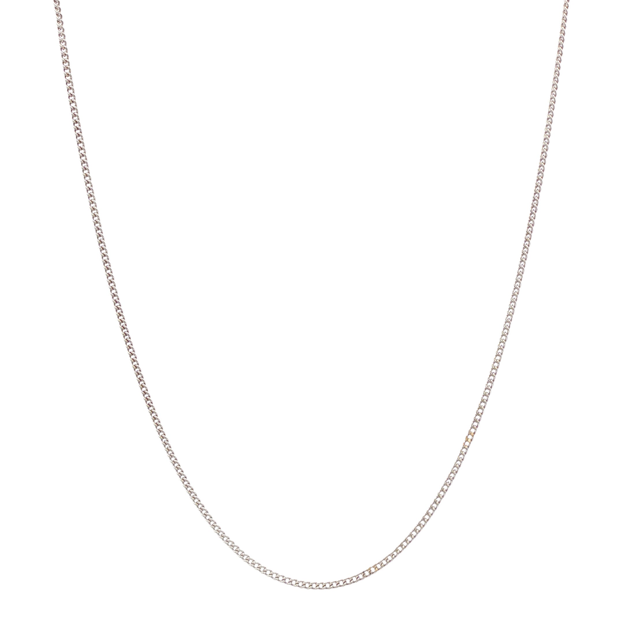 Witgouden lengtecollier gourmet 39 cm 18 karaat