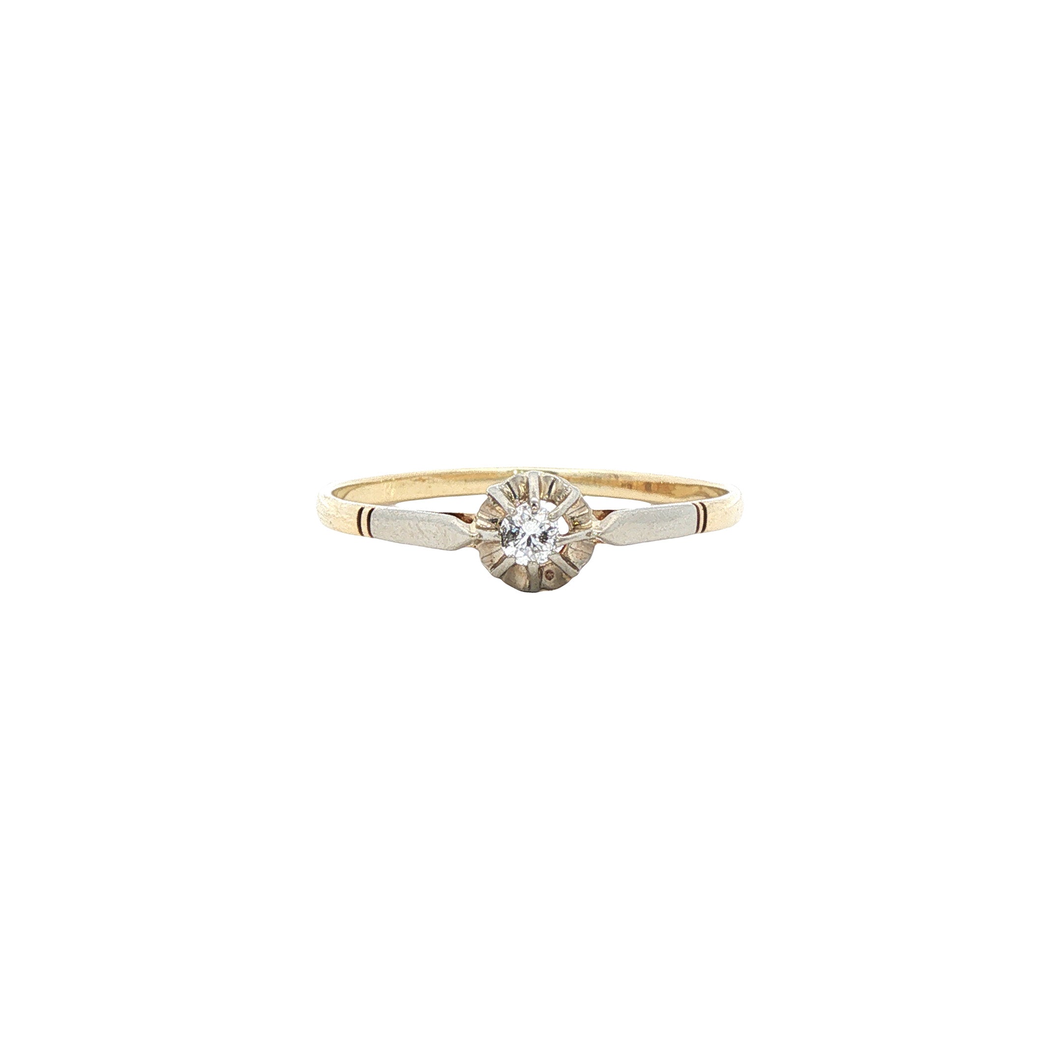 Gouden ring diamant 14 karaat