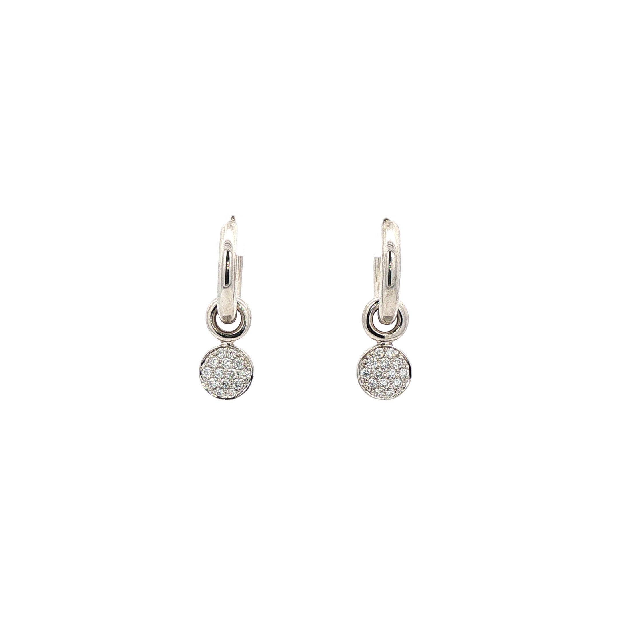 Witgouden Stardust oorsieraden van Bron Jewely 18 karaat