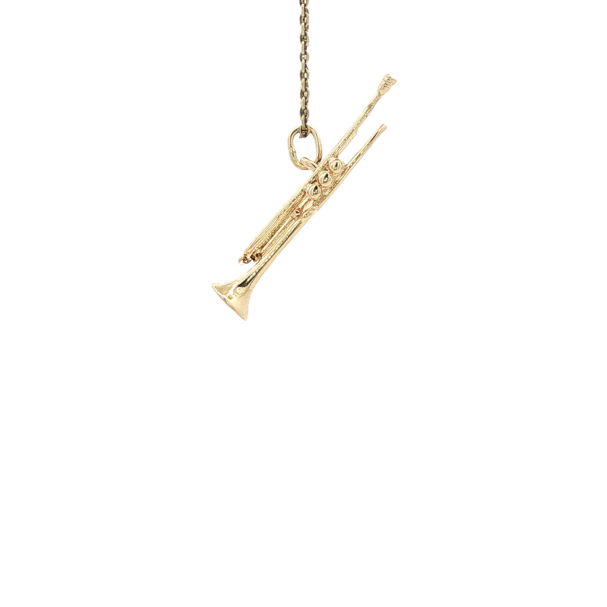 Gouden hanger trompet 14 karaat