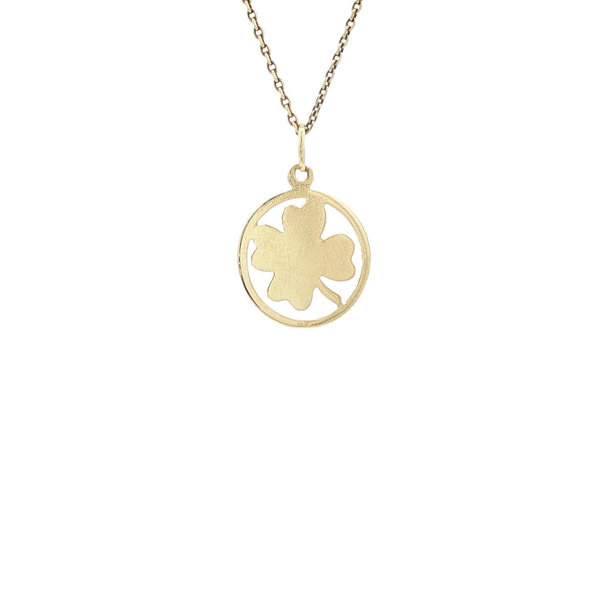 Gouden hanger klaver vier 14 karaat