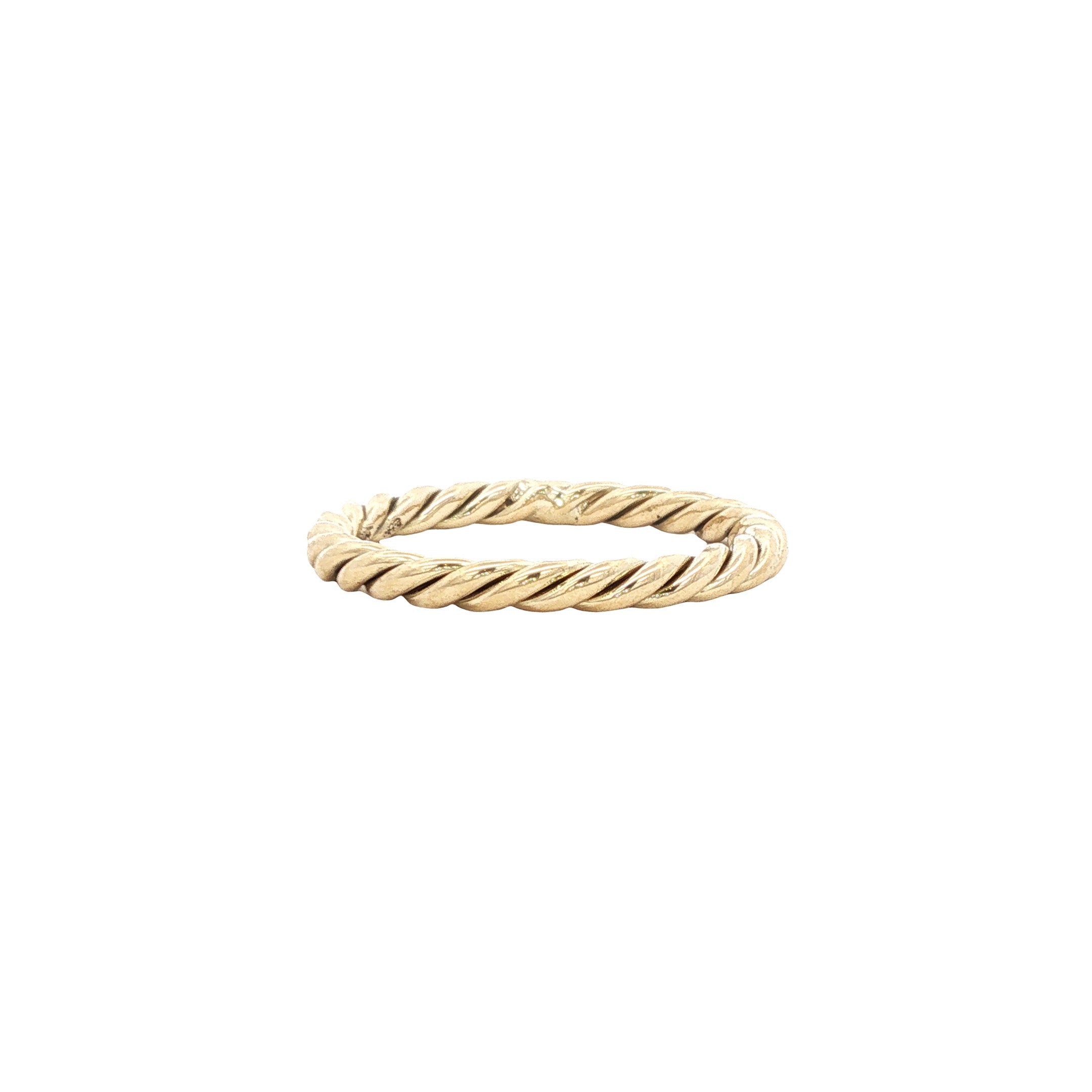 Gouden getordeerde ring 14 karaat