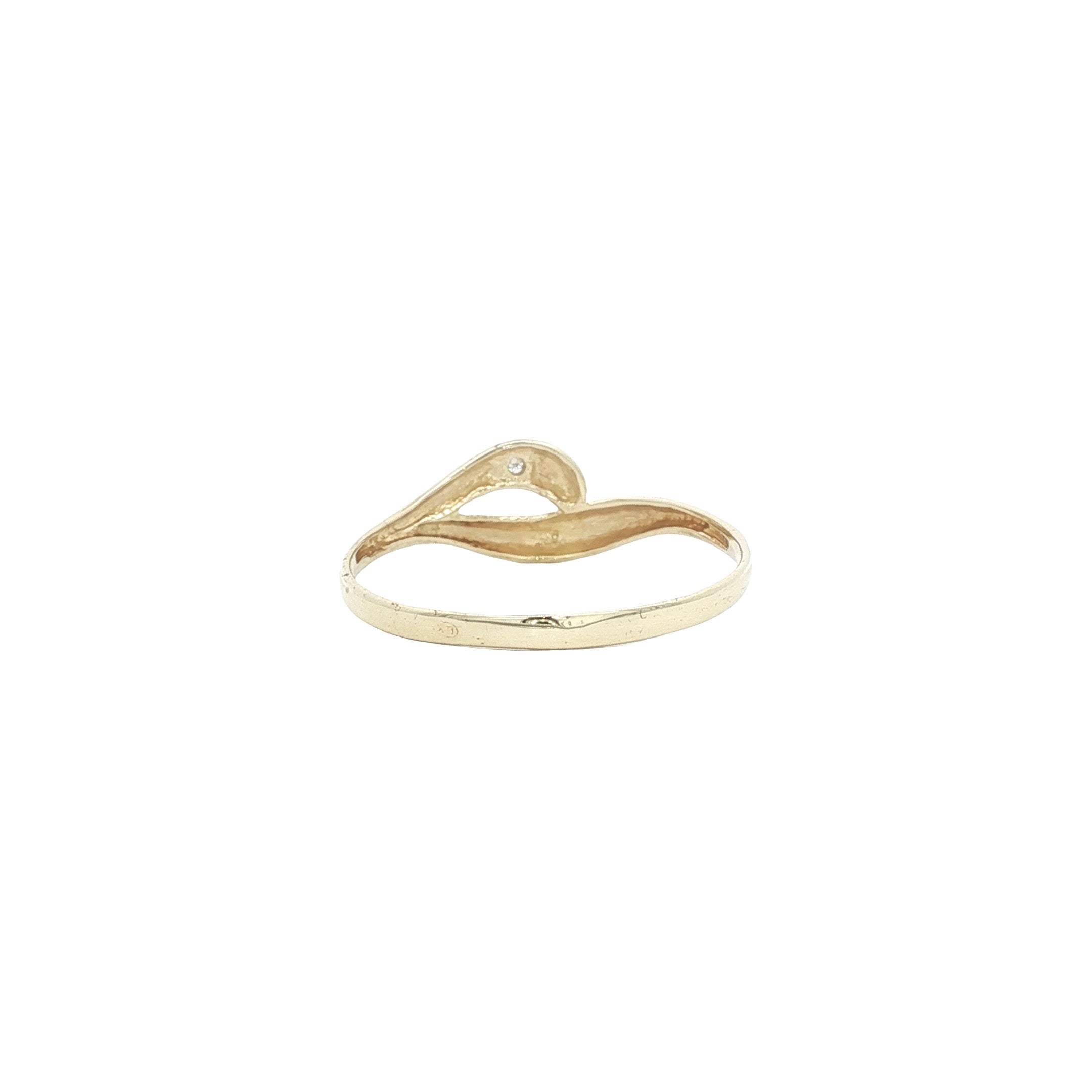 14-karat gold ring with a diamond.