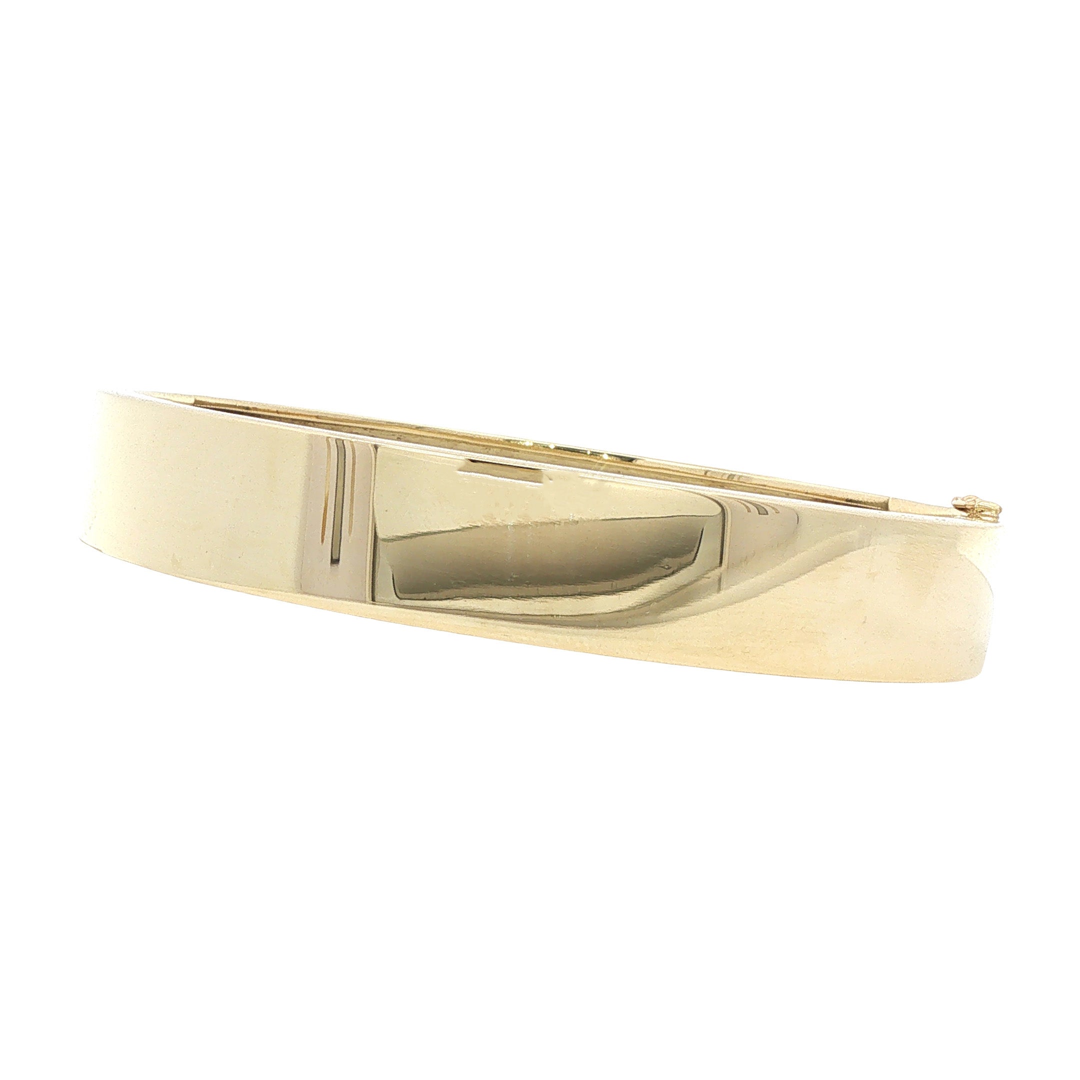 Gouden gladde bangle 14 karaat