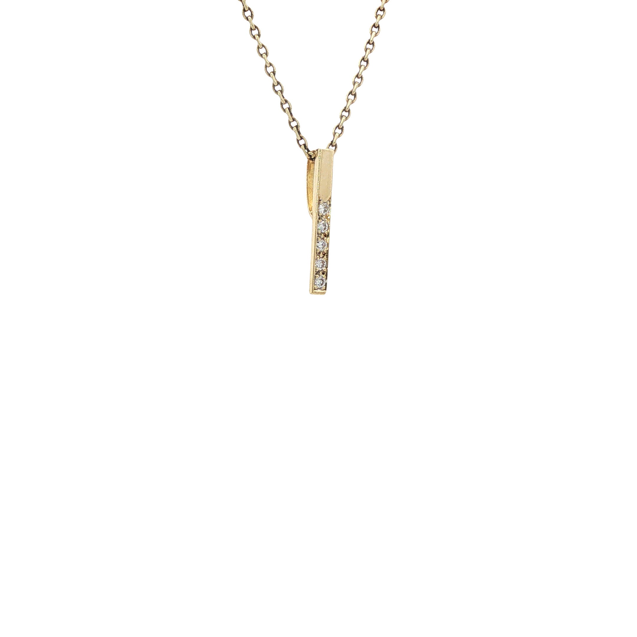 Gouden hanger met diamant 14 karaat