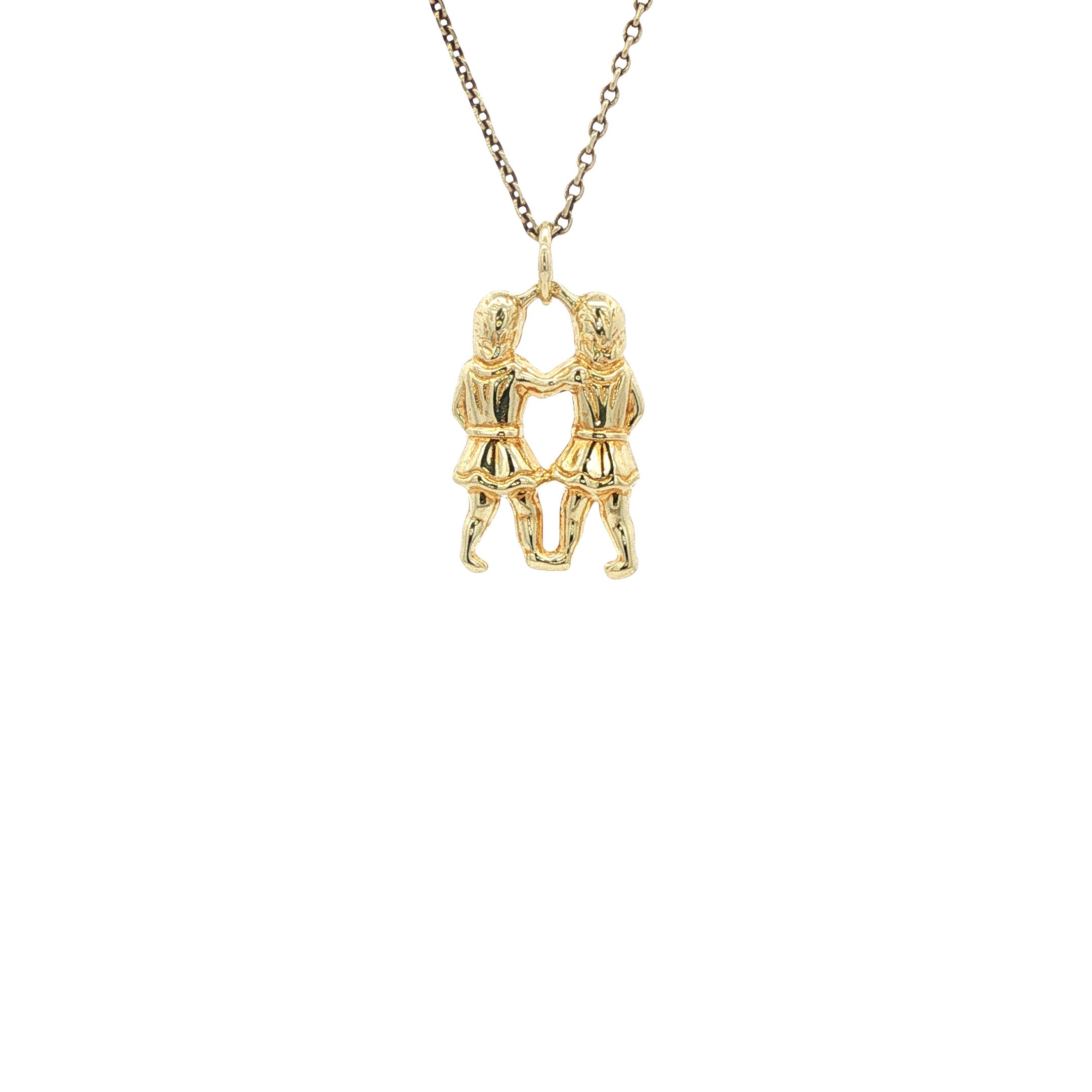 Gouden sterrenbeeld hanger tweeling 14 karaat