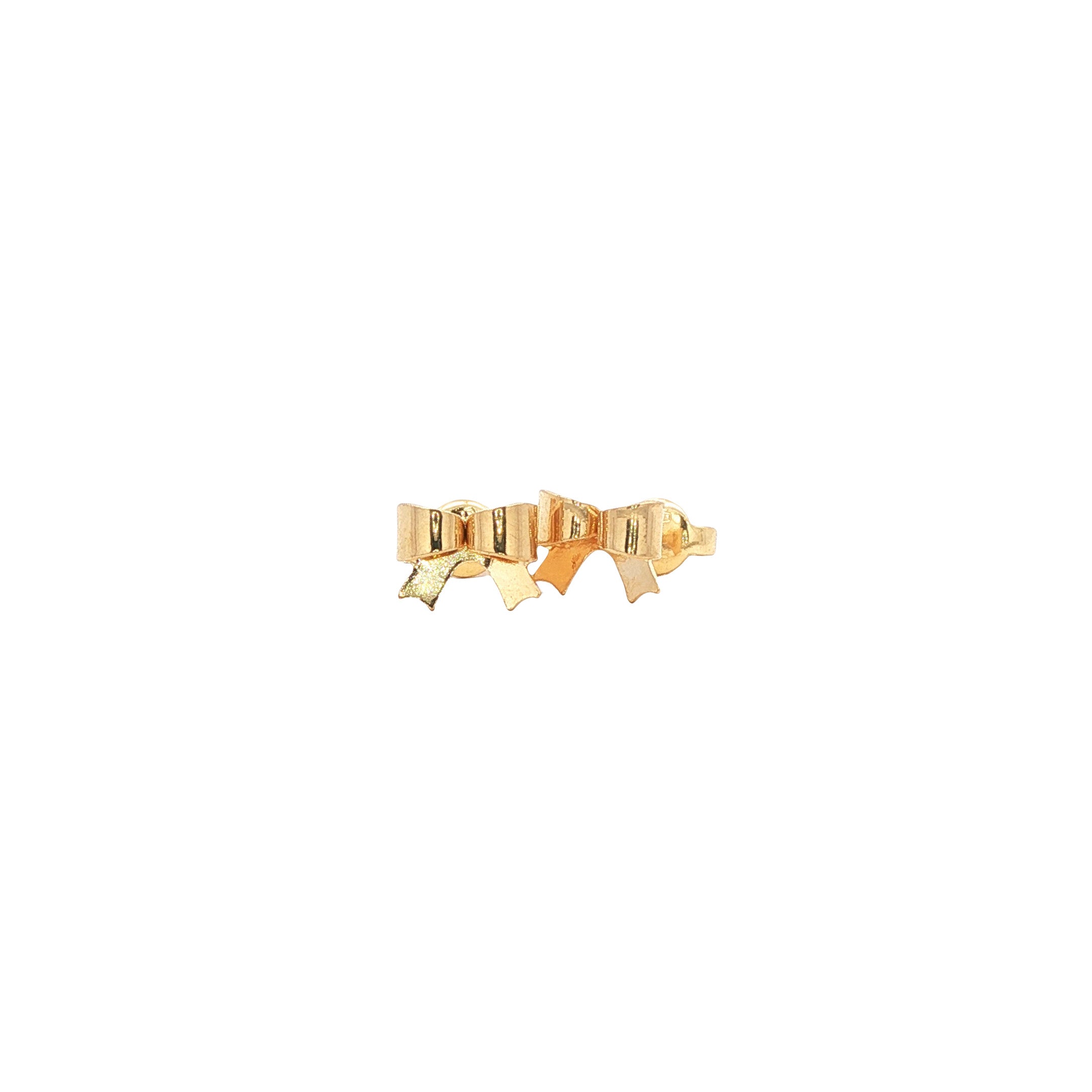 Gouden oorstekers strik 18 karaat