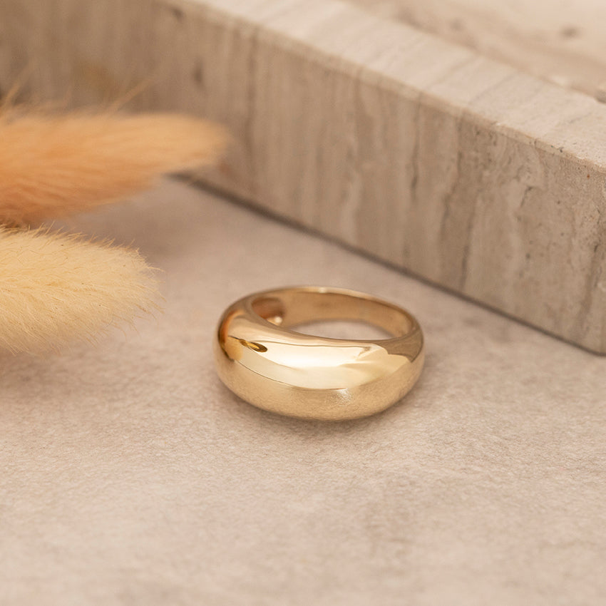 Gouden ballon ring 14 karaat