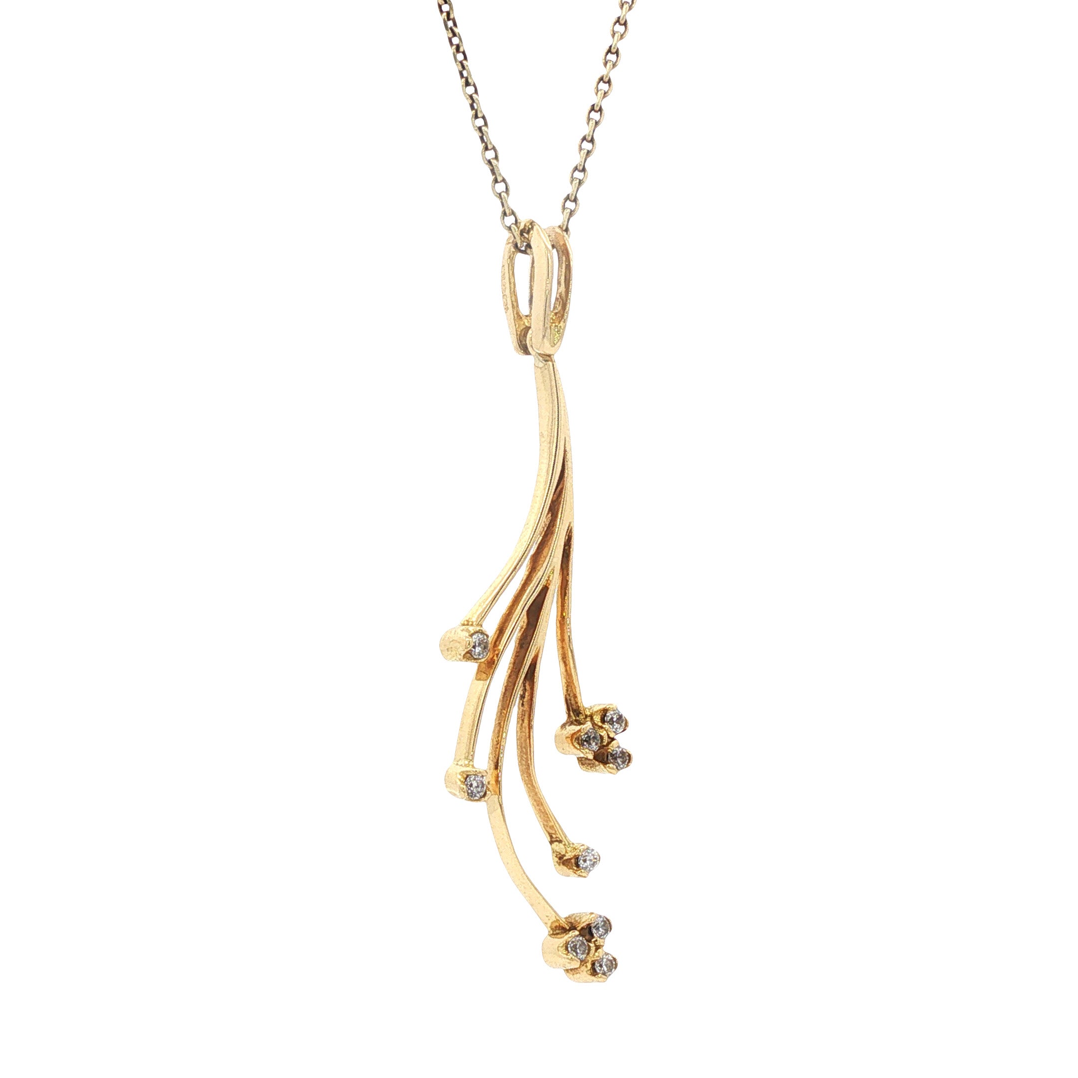 Gouden hanger met zirkonia 18 karaat