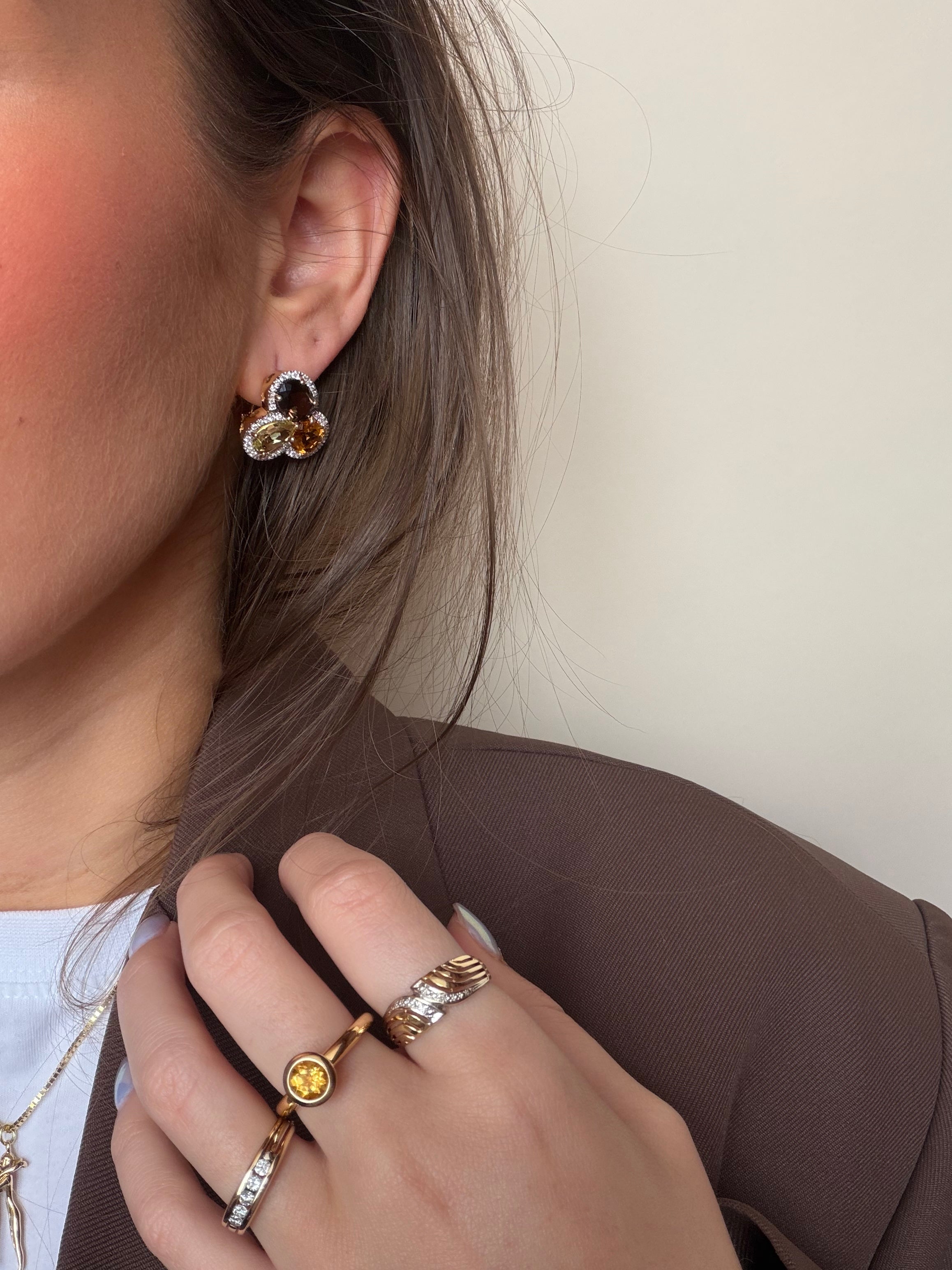 Gouden oorsieraden van Al Coro 18 karaat