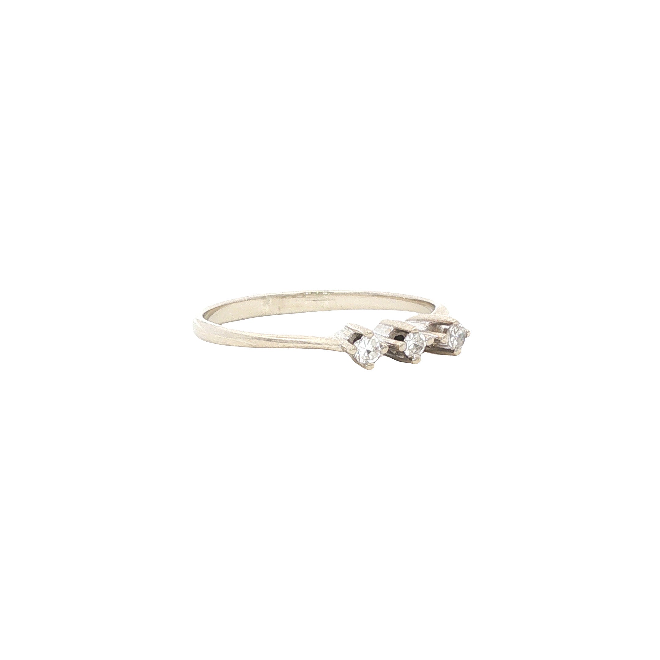 Witgouden ring met diamant 14 karaat