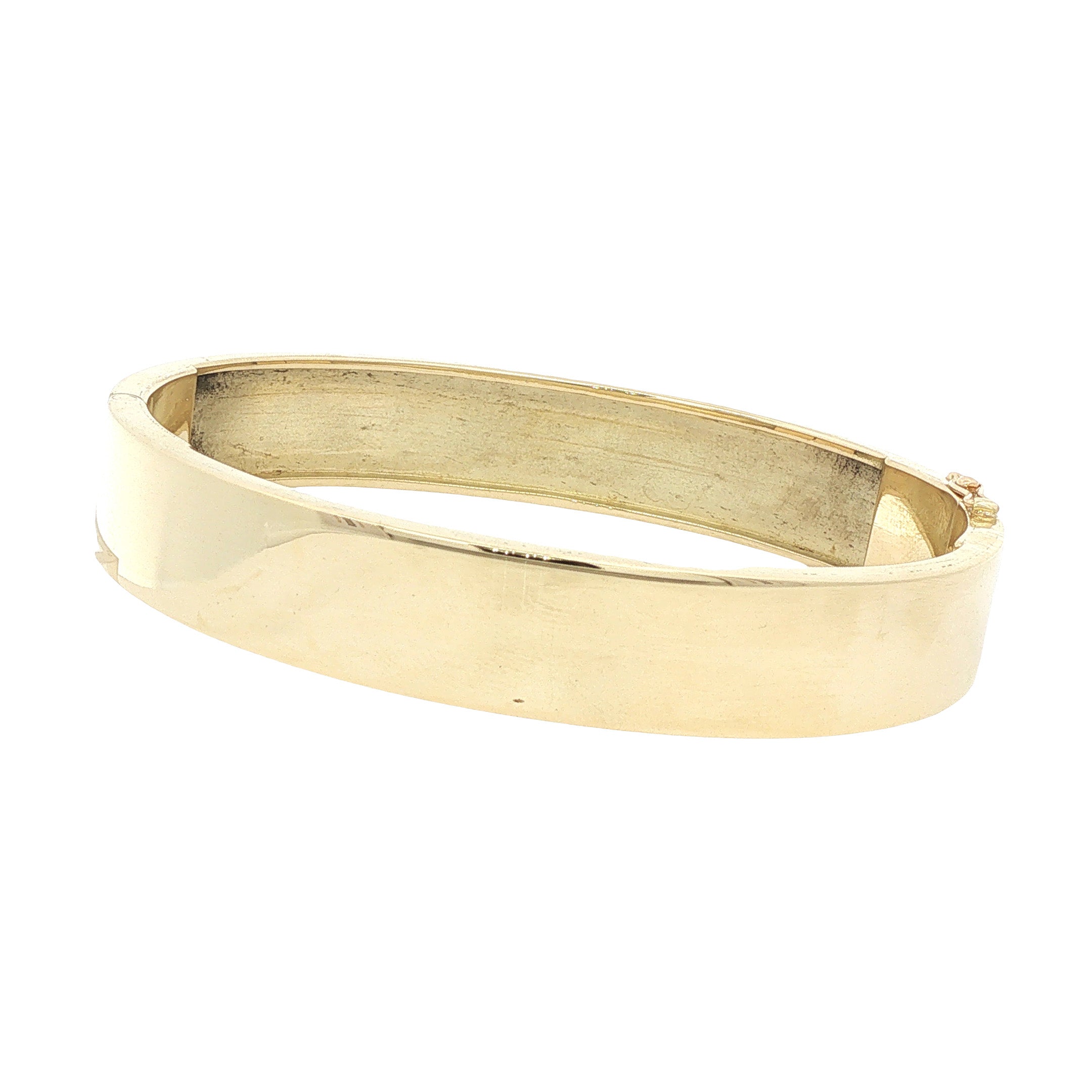 Gouden gladde bangle 14 karaat