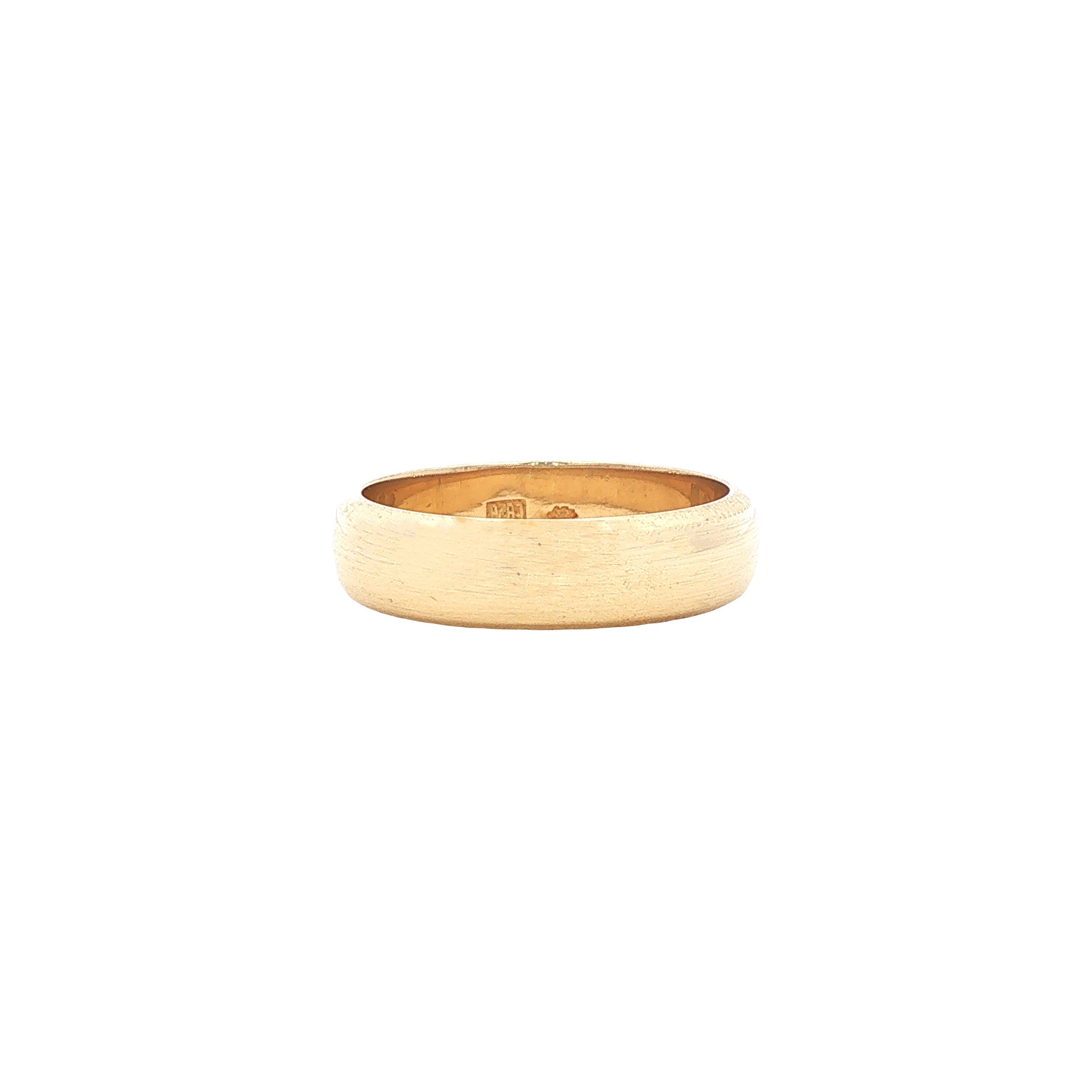 Gouden gladde ring 14 karaat