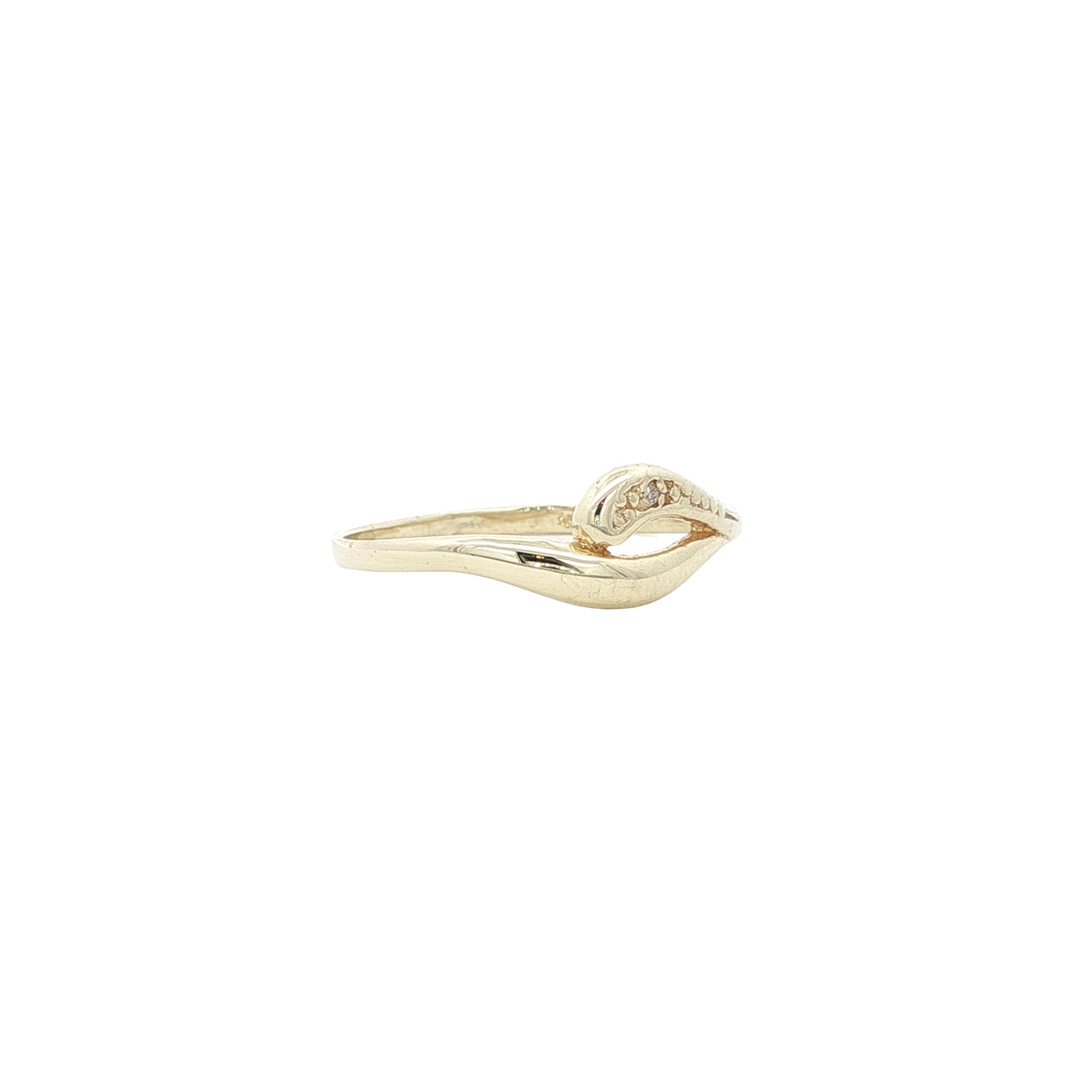 14-karat gold ring with a diamond.