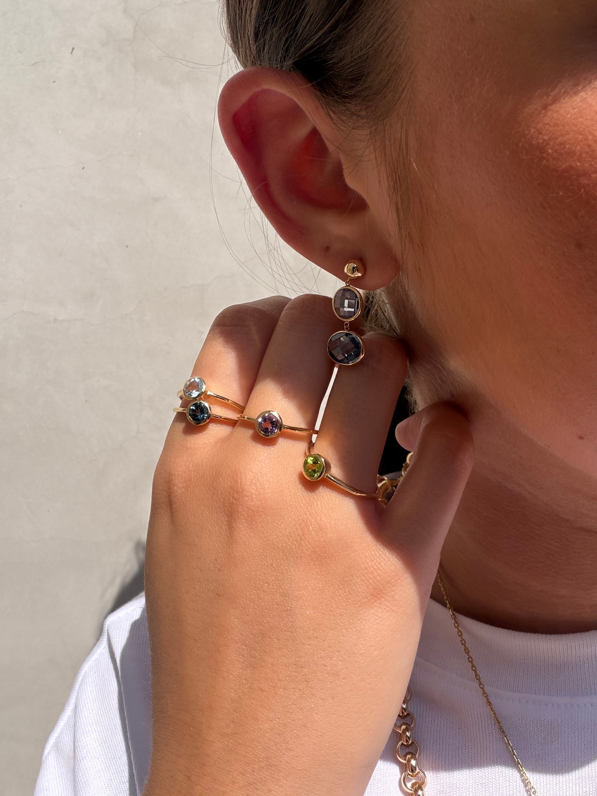 Oorsieraden met spinel 9 karaat* nieuw