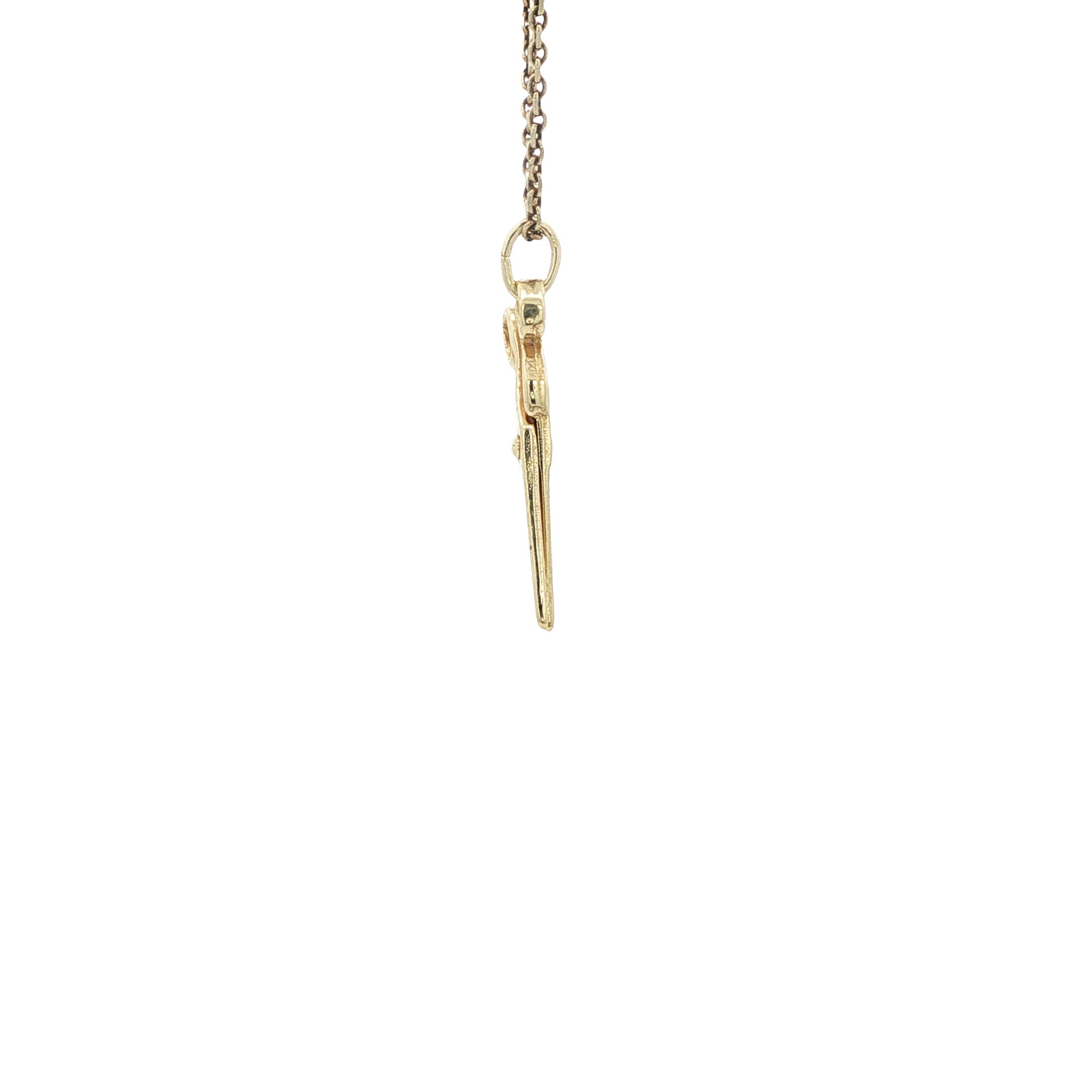 Gouden hanger schaar 14 karaat