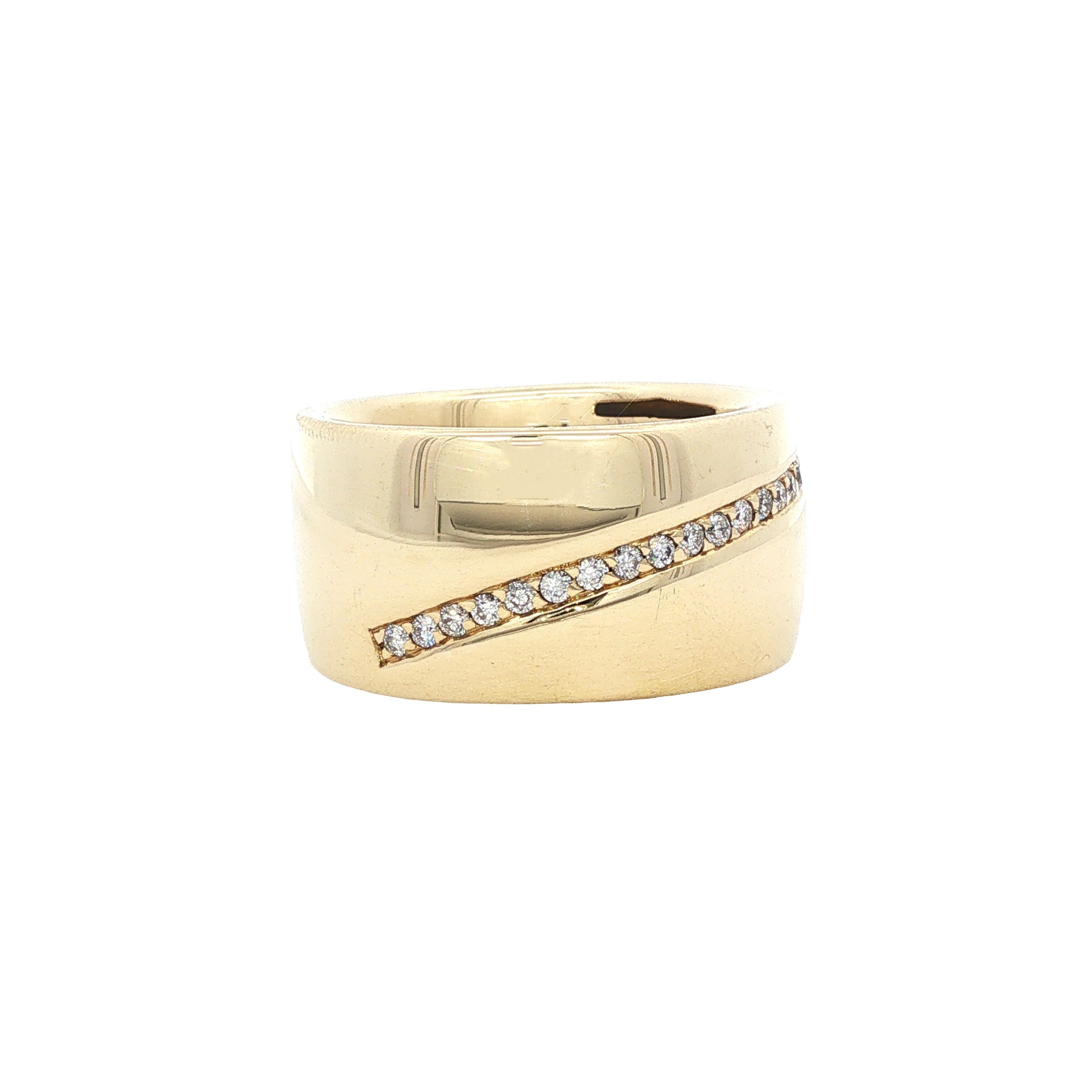 Gouden ring met diamant 14 karaat