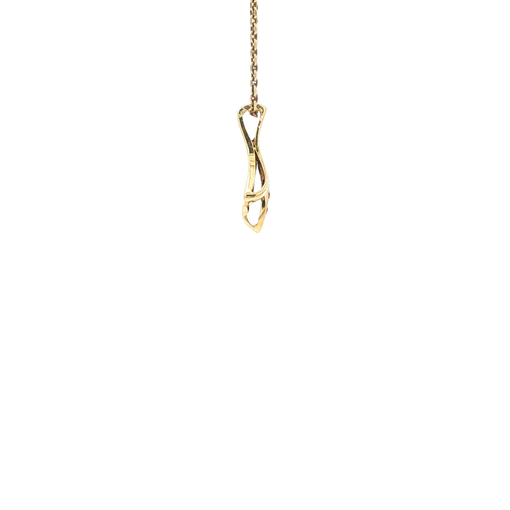 Gouden hanger met zirkonia 14 karaat
