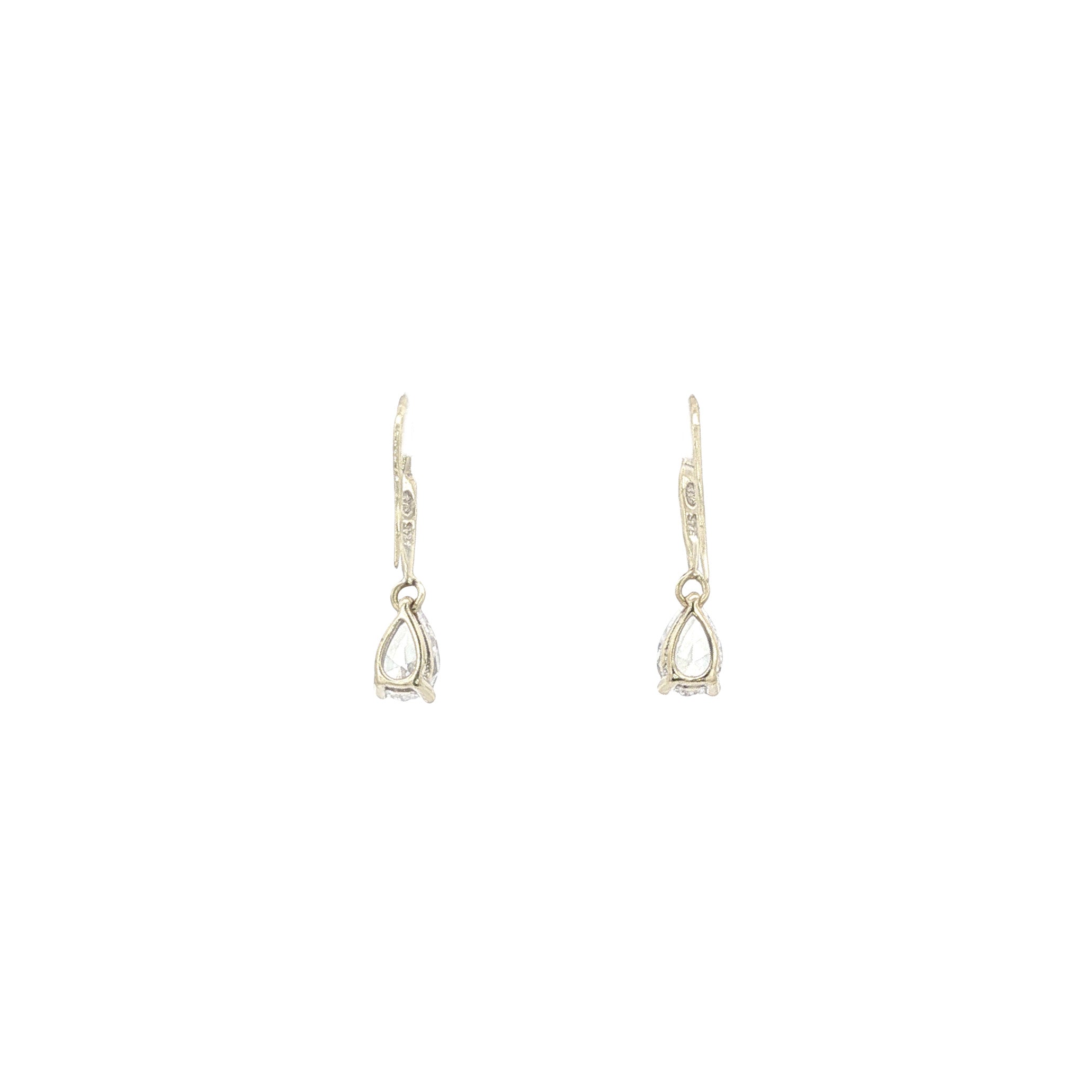 9 karat zirconia drop earrings