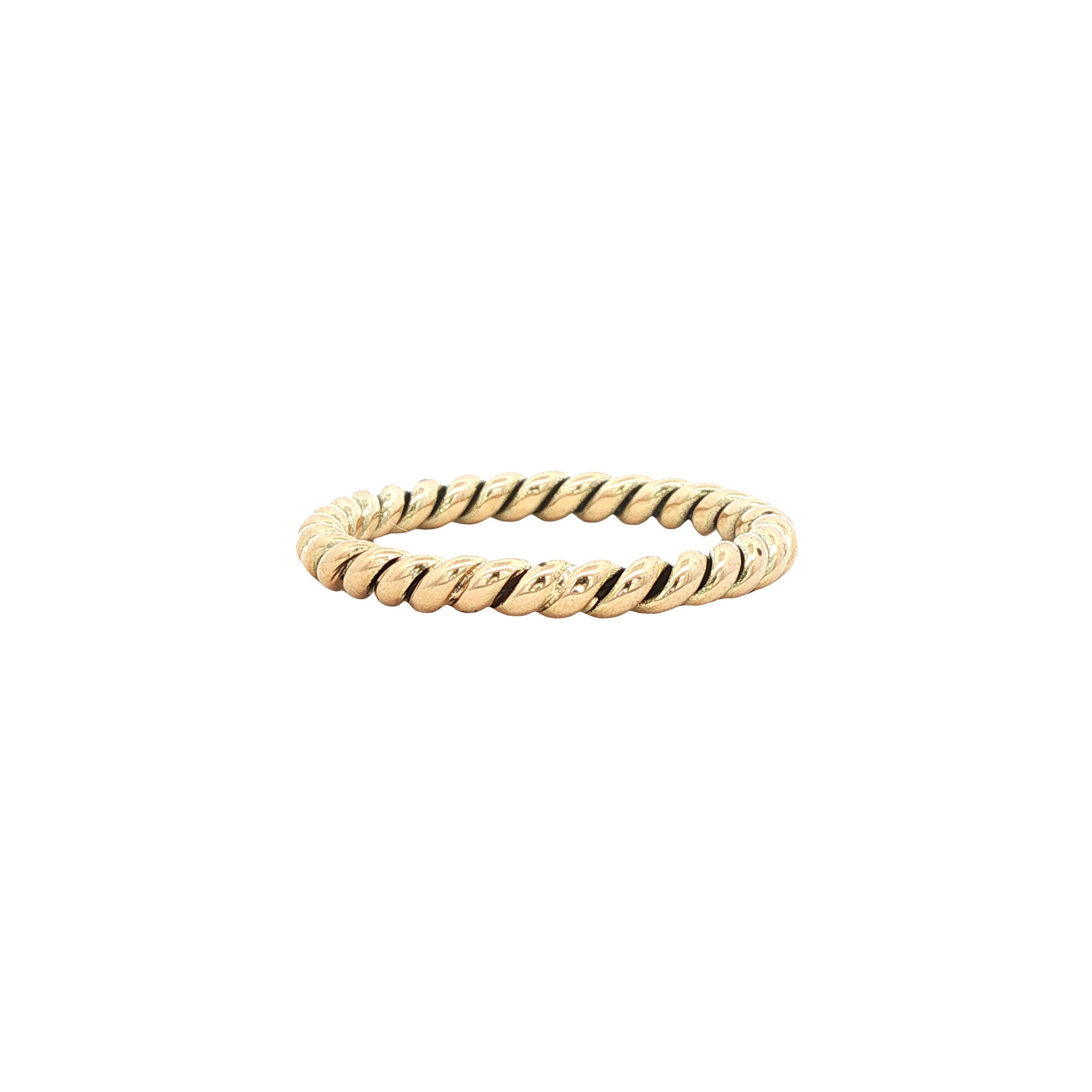 Gouden getordeerde ring 14 karaat