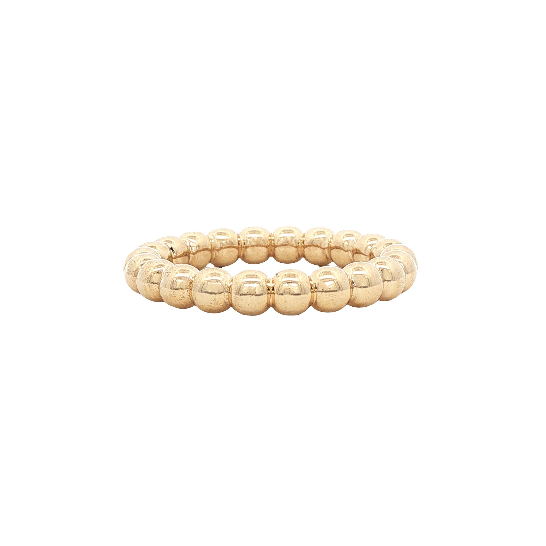 Gouden bolletjes ring 14 karaat