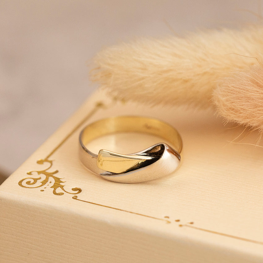 Gouden ring bicolour 14 karaat