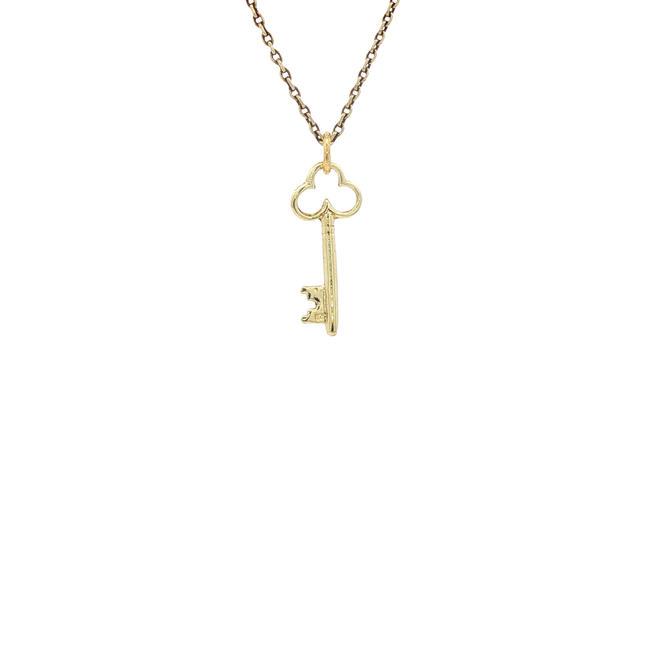 Gouden hanger sleutel 14 karaat
