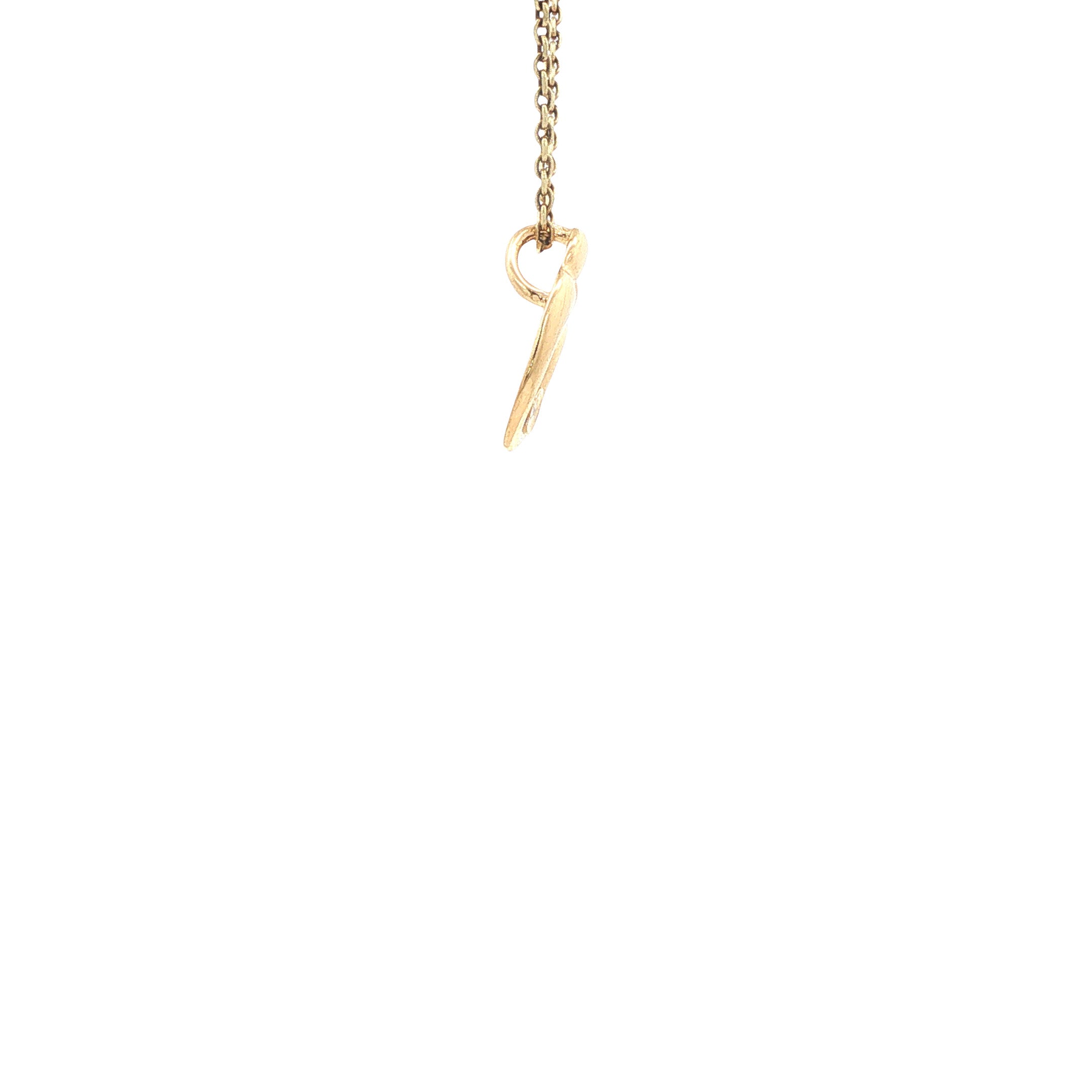 Gouden moeder kind hanger met diamant 14 karaat