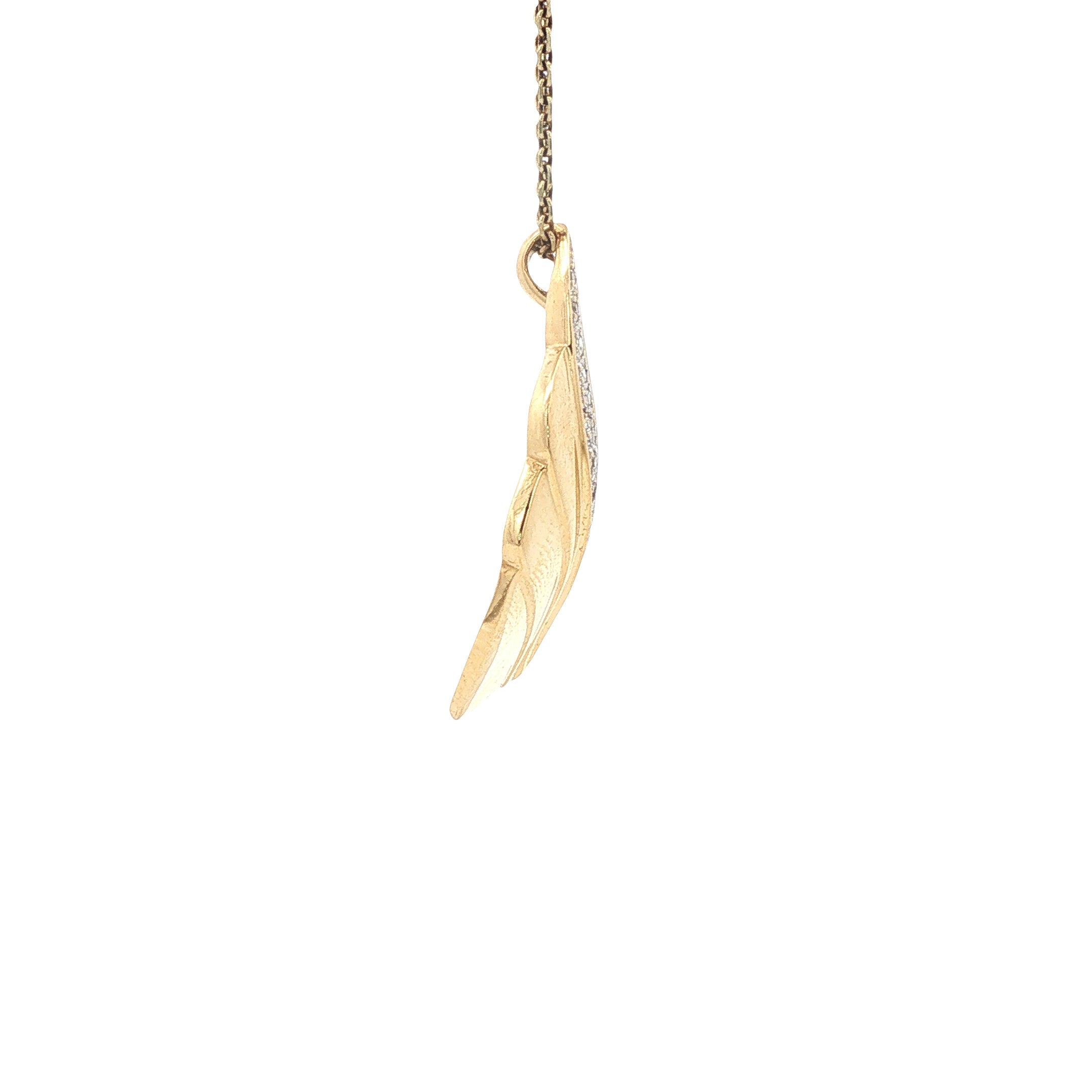 Gouden hanger met diamant 18 karaat