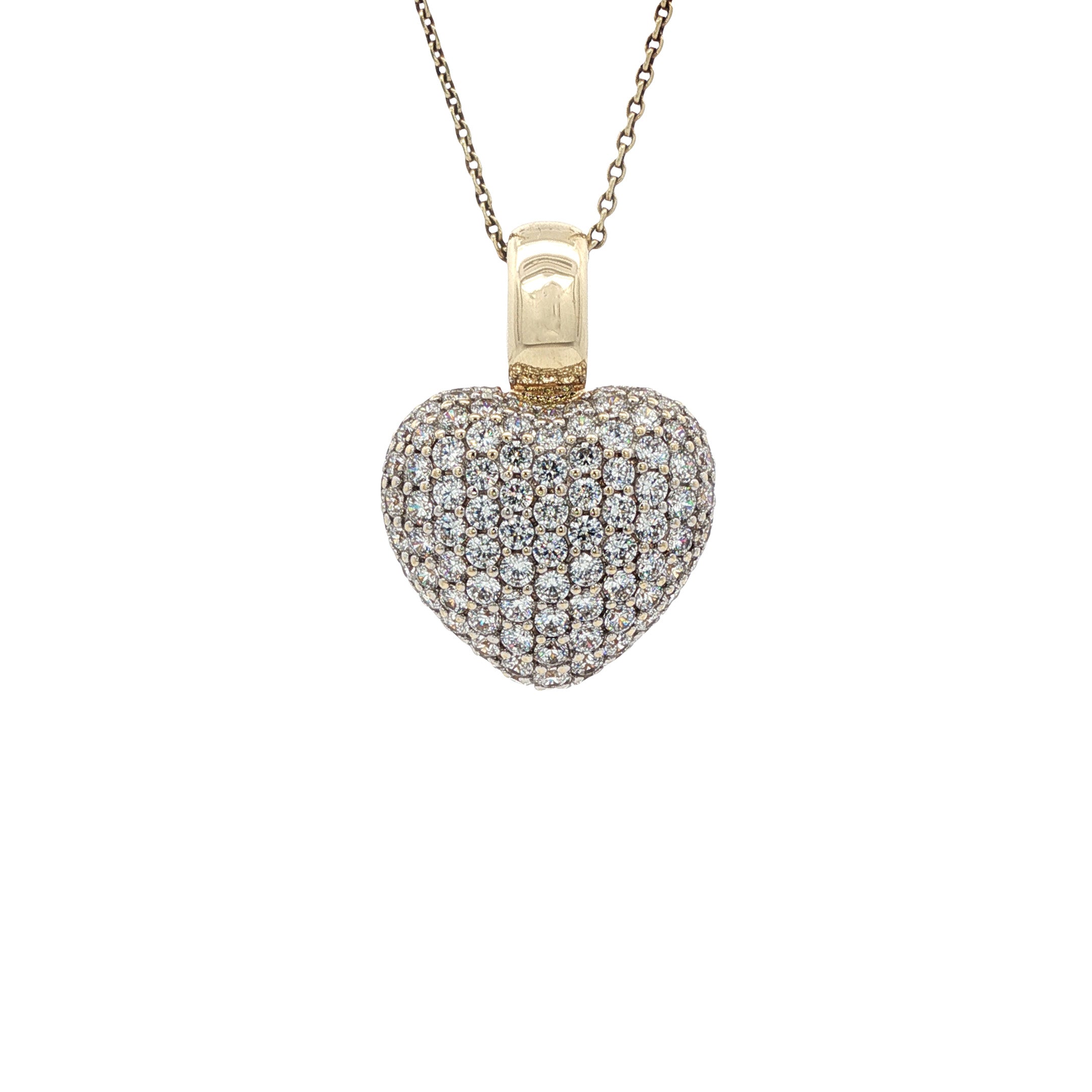 Gouden hart hanger met zirkonia van Blush 14 karaat