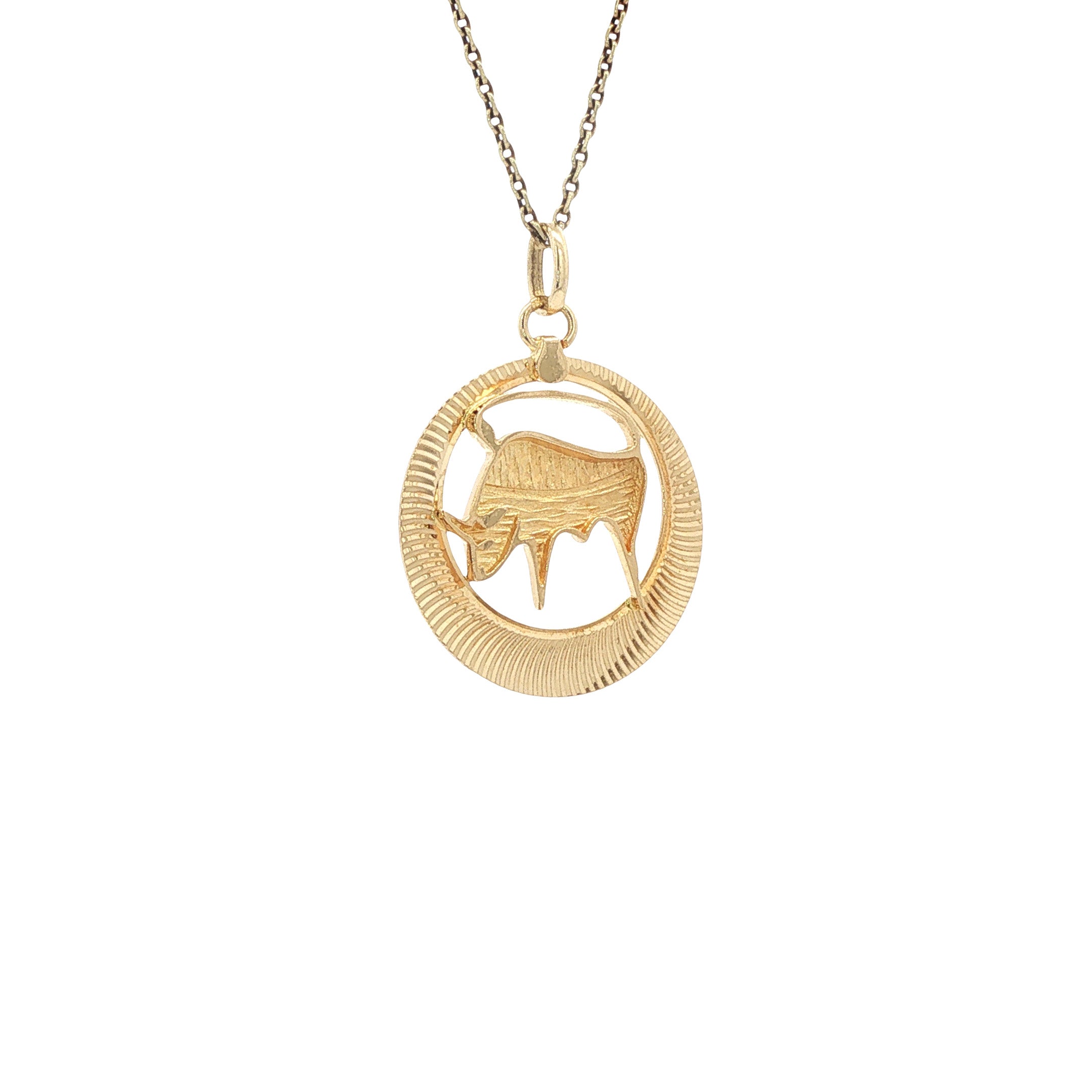 Gouden sterrenbeeld hanger stier 14 karaat