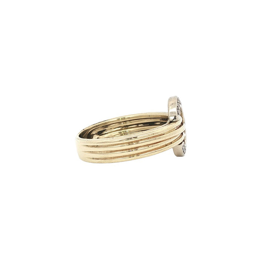 Gouden ring met diamant 14 karaat