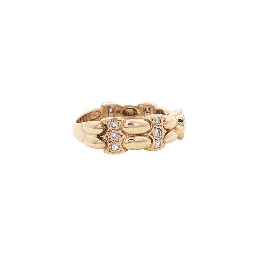 Gouden ring met diamant 14 karaat