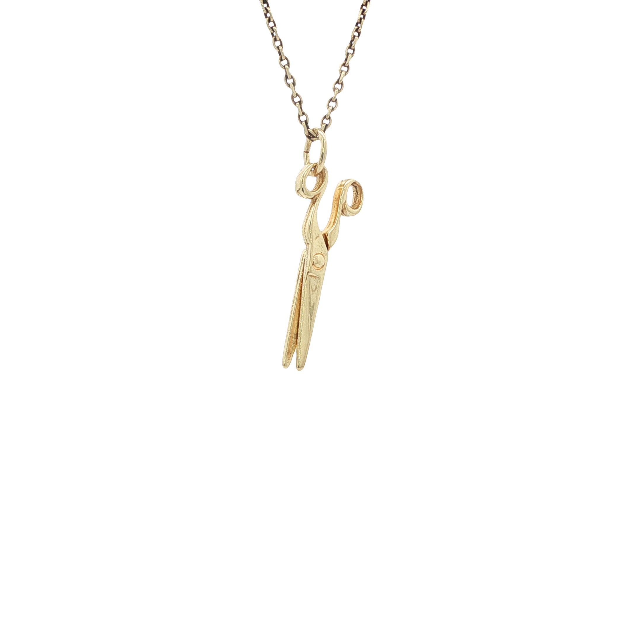 Gouden hanger schaar 14 karaat