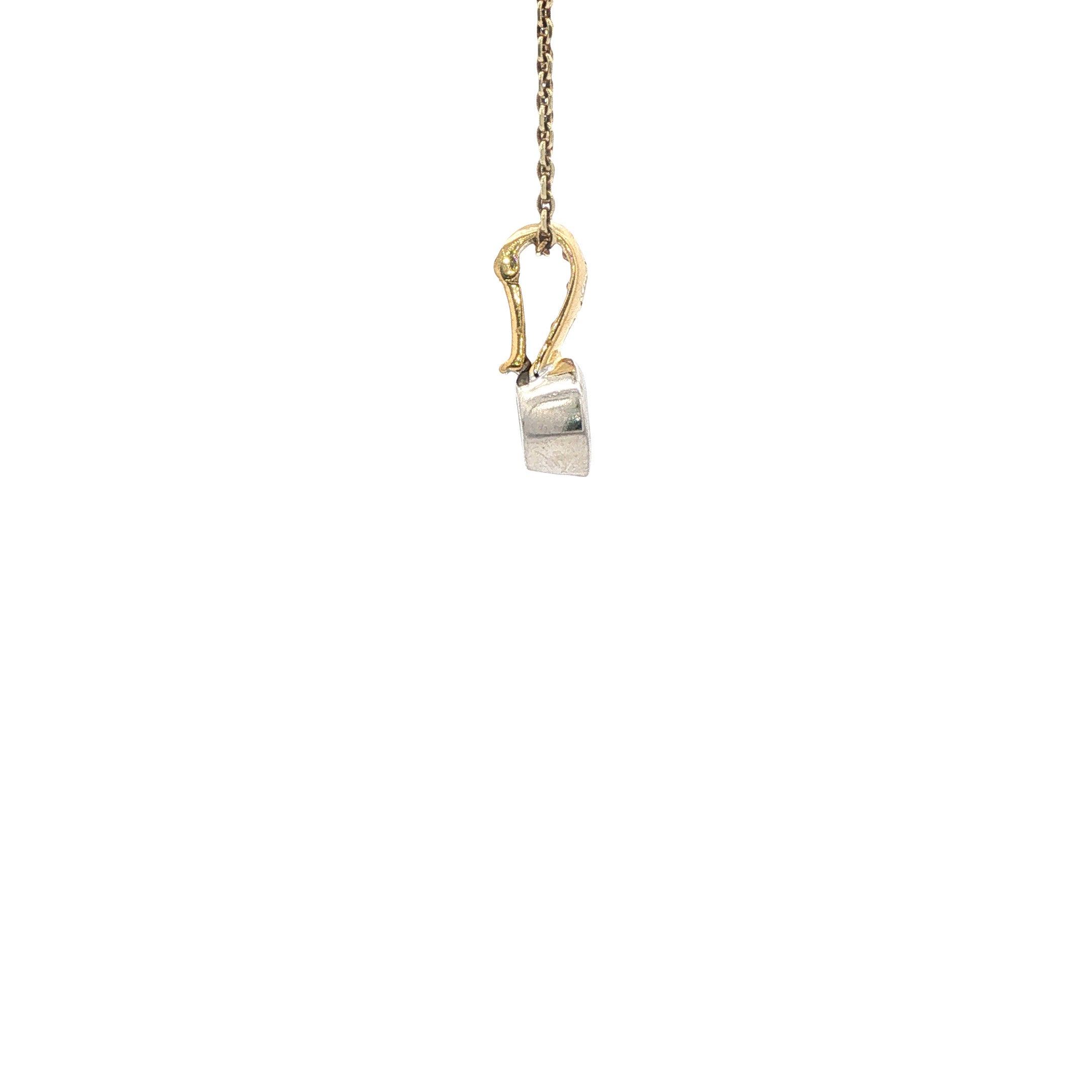 Gouden cliphanger met diamant 18 karaat