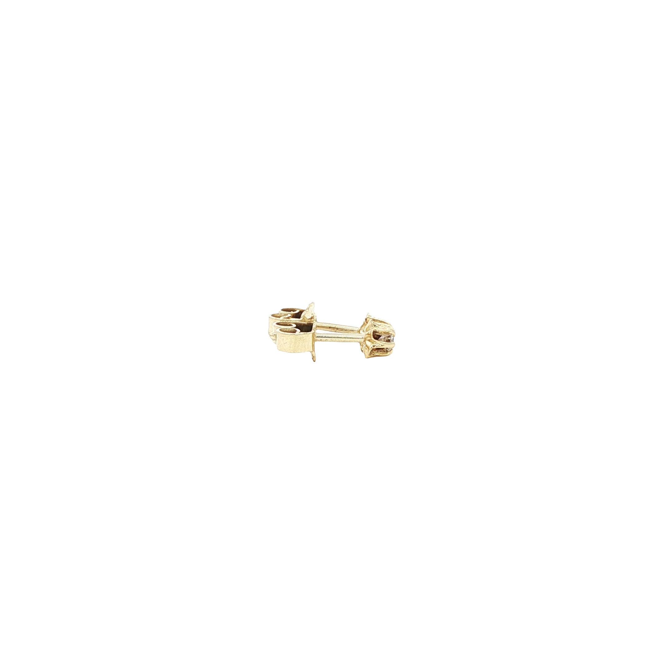 14-karat gold solitaire diamond stud earrings