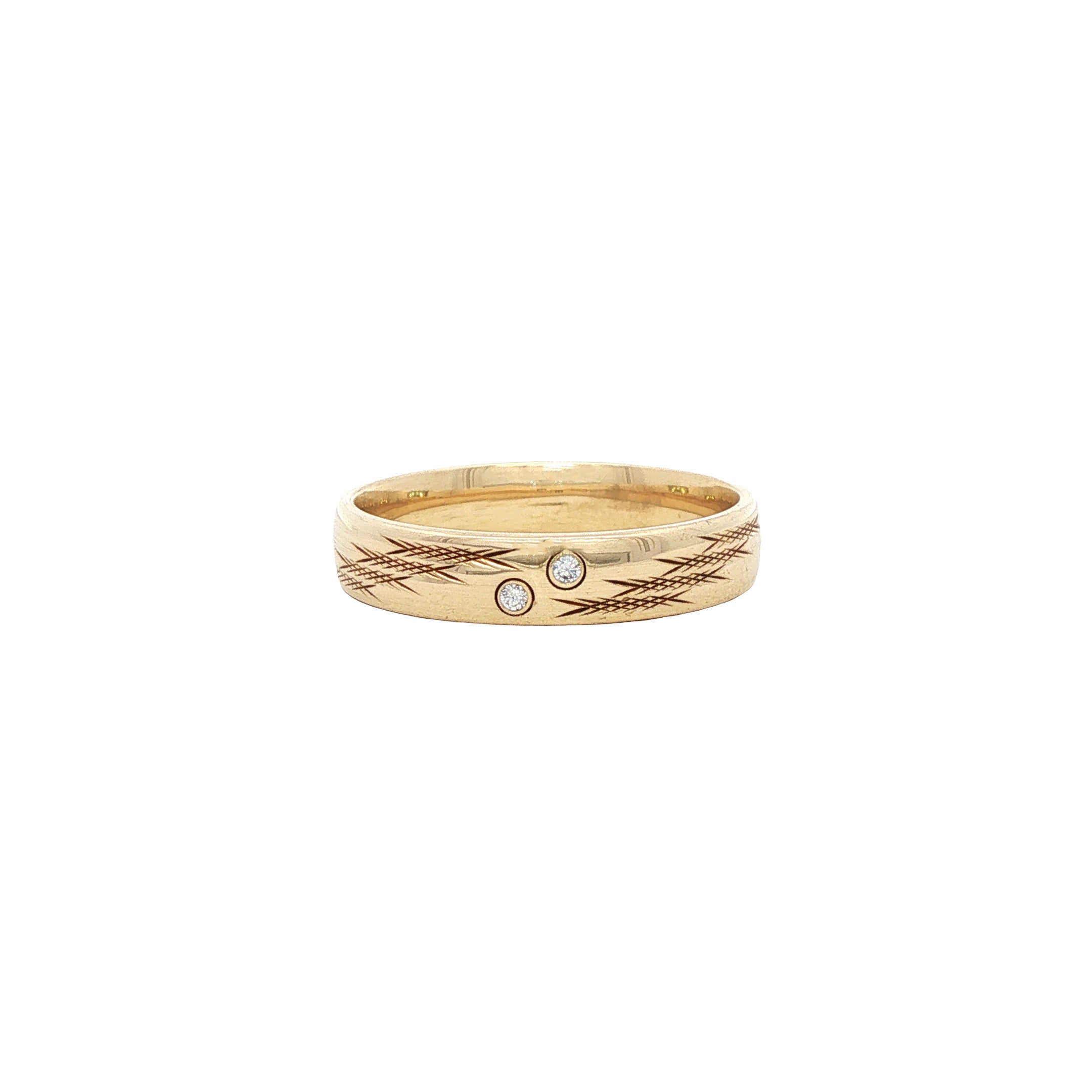 Gouden ring met diamant 14 karaat