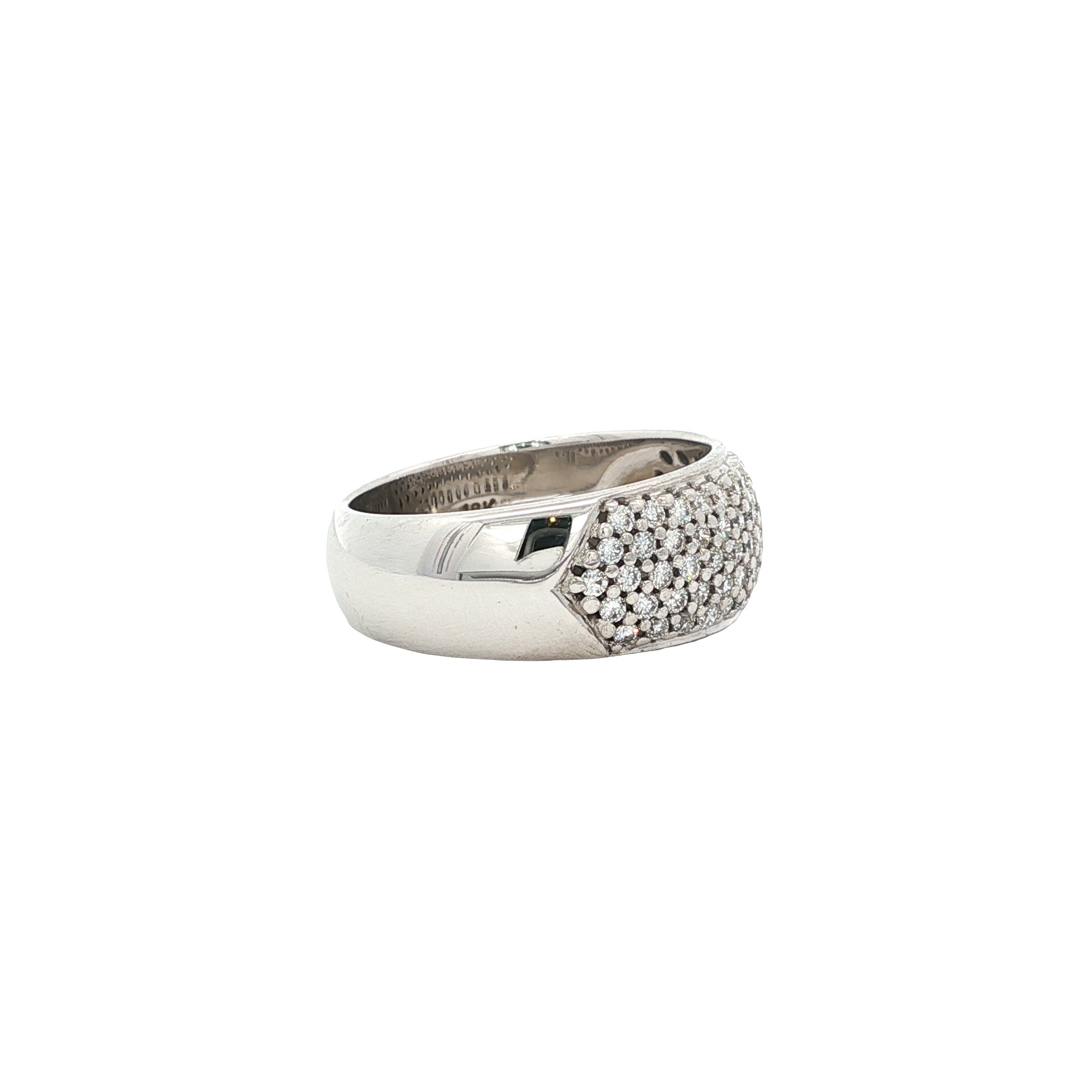 Witgouden ring met diamant 18 karaat