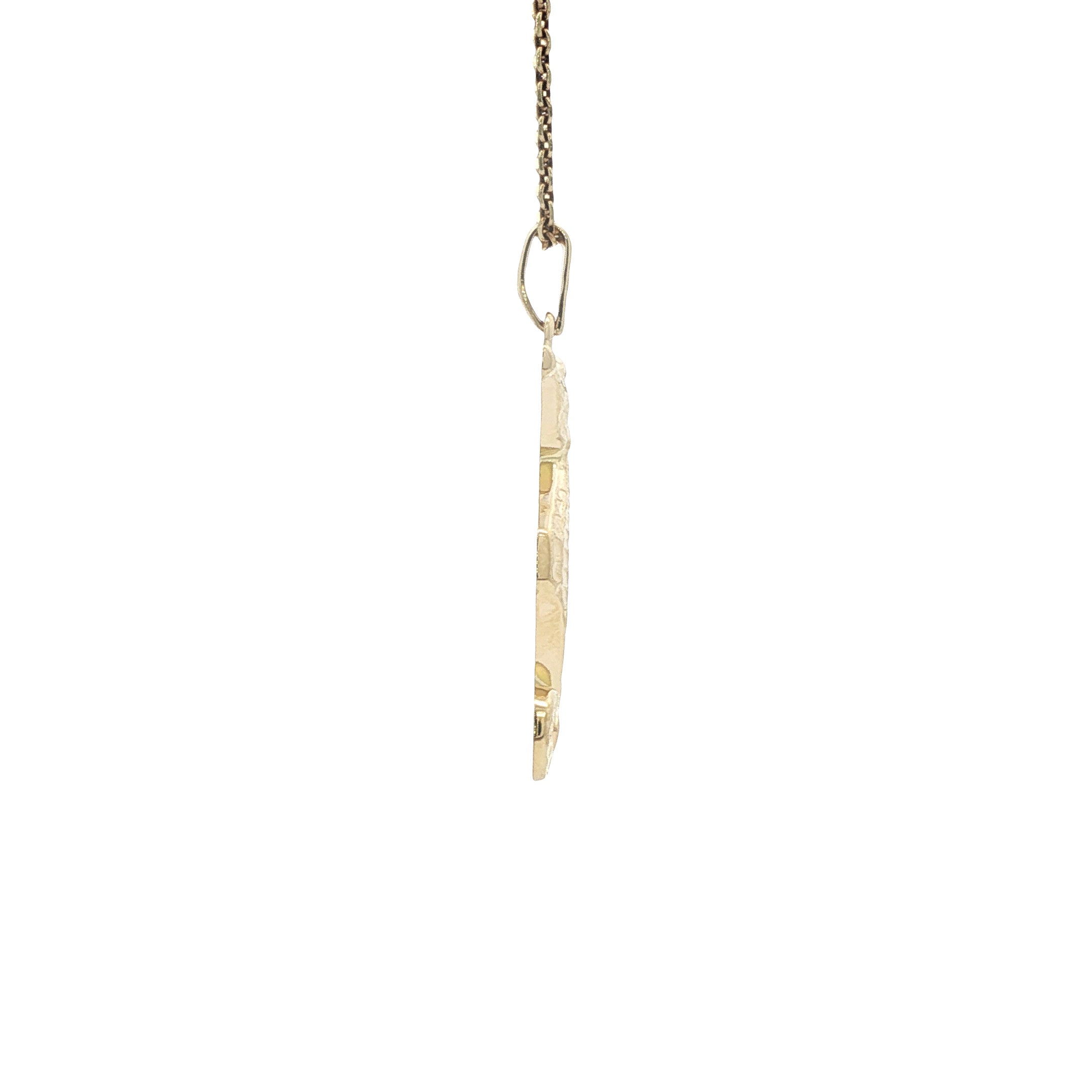 Hanger zeepaardje met diamant 9 karaat