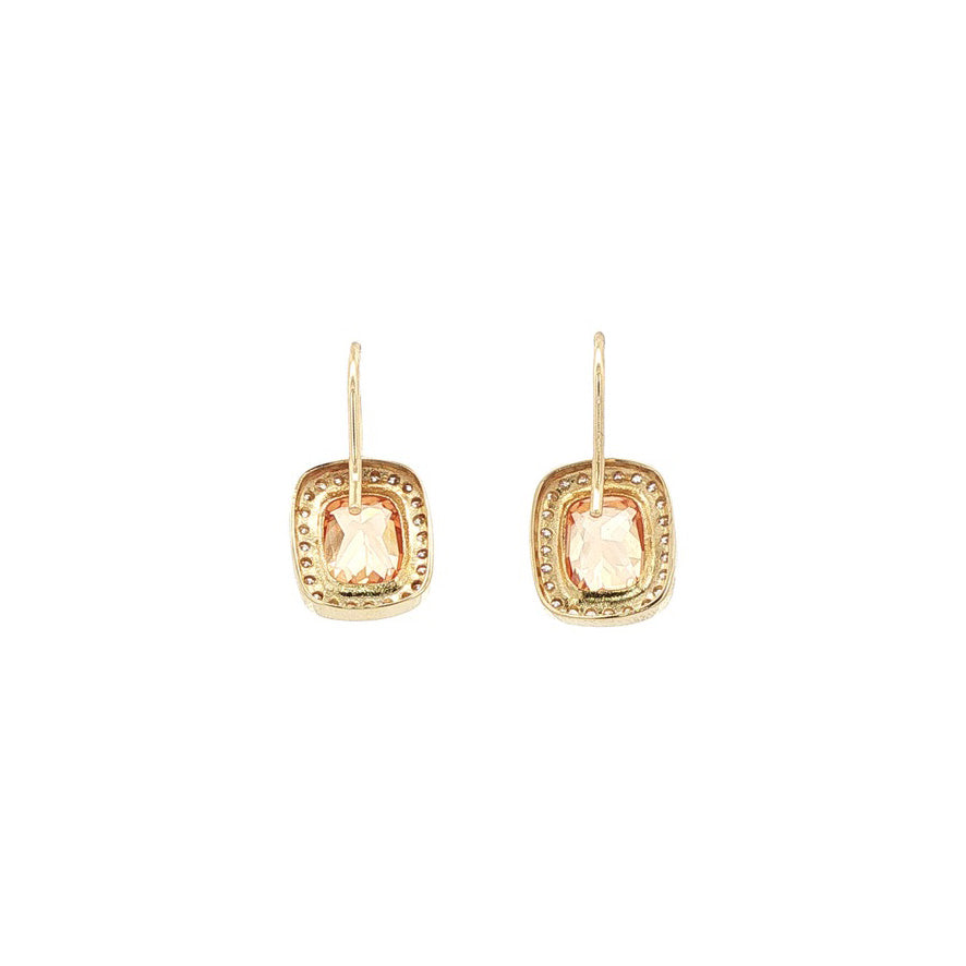Gouden oorhangers met zirkonia van Blush 14 karaat