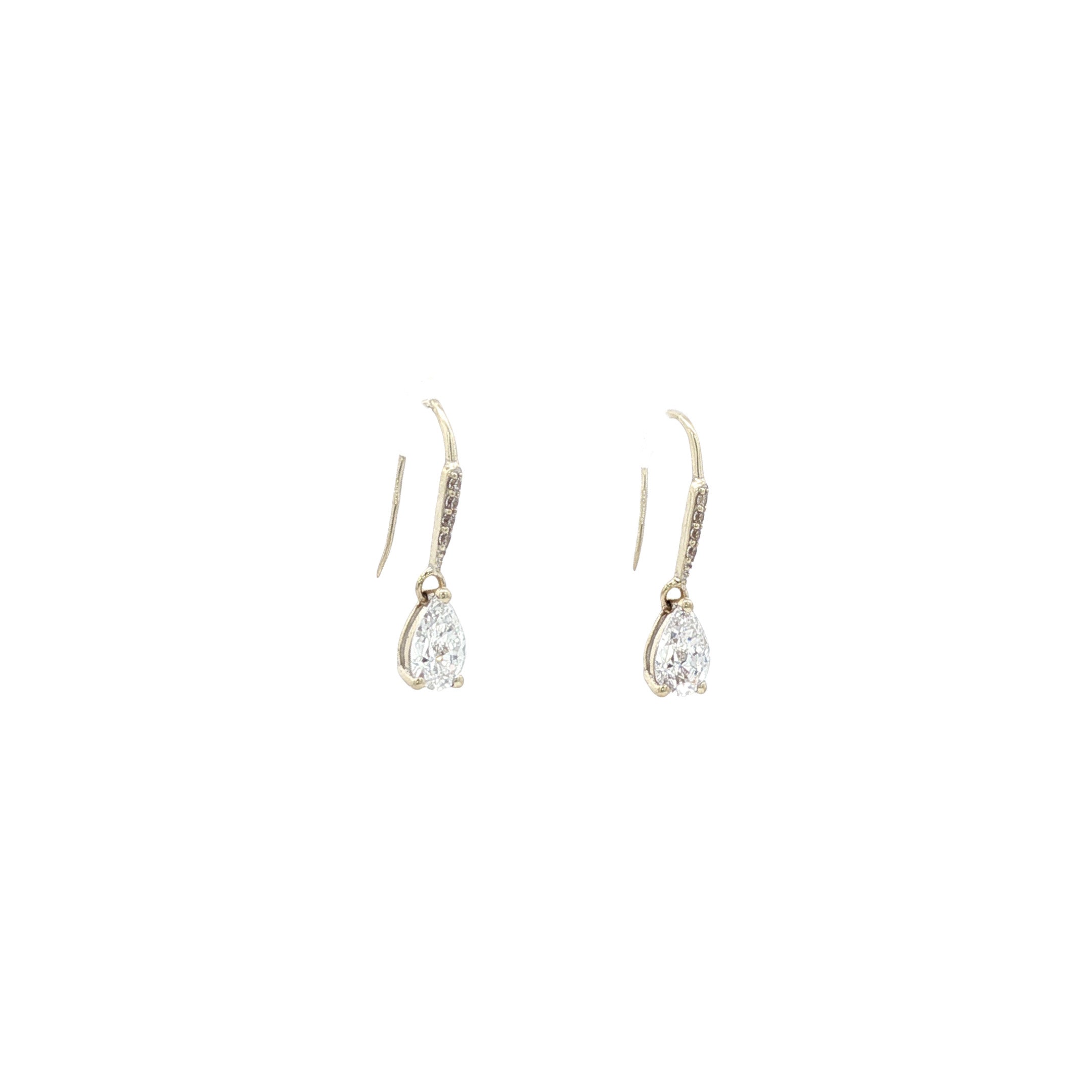 9 karat zirconia drop earrings
