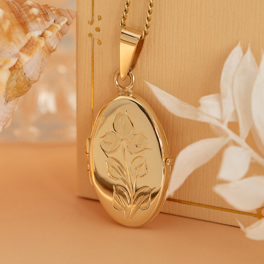 Gouden medaillon hanger 14 karaat
