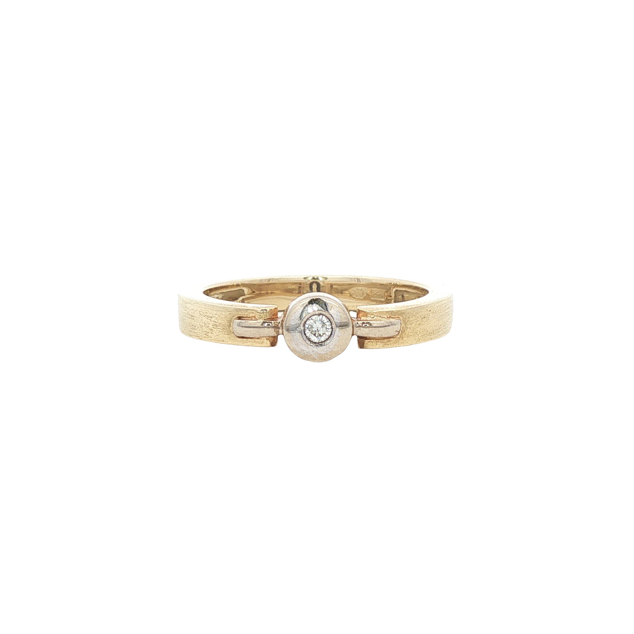 Gouden ring met diamant 14 karaat