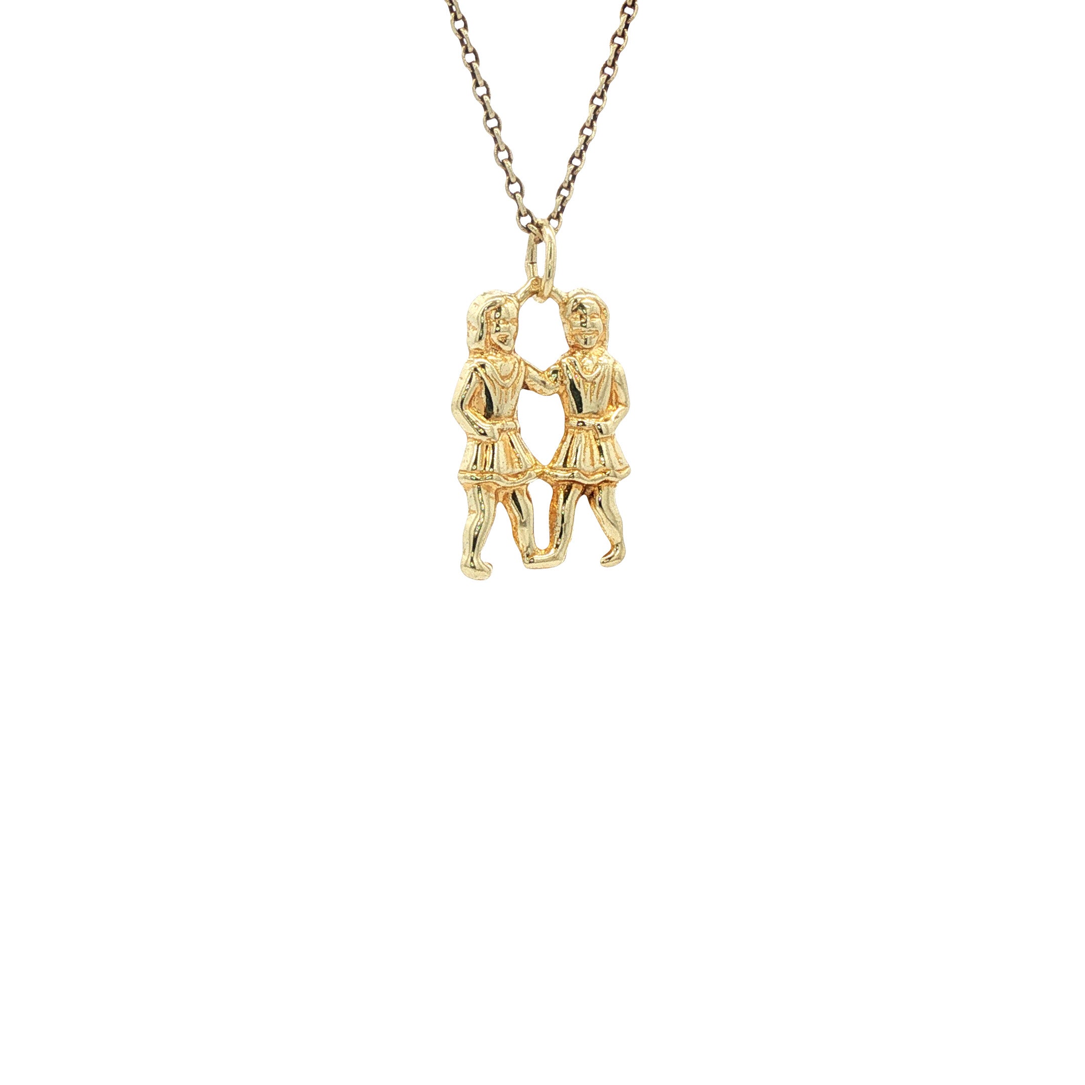 Gouden sterrenbeeld hanger tweeling 14 karaat