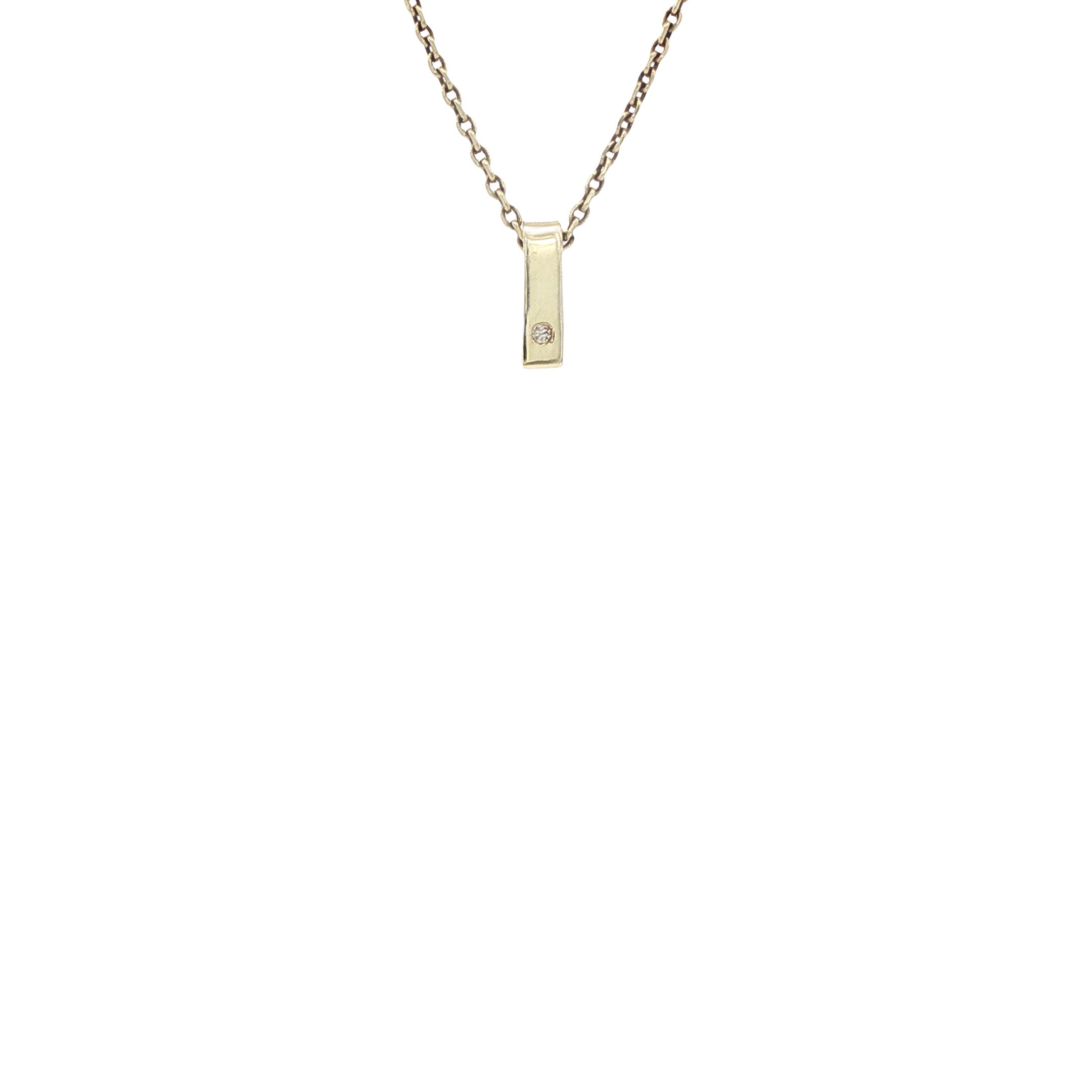 Gouden hanger met diamant 14 karaat