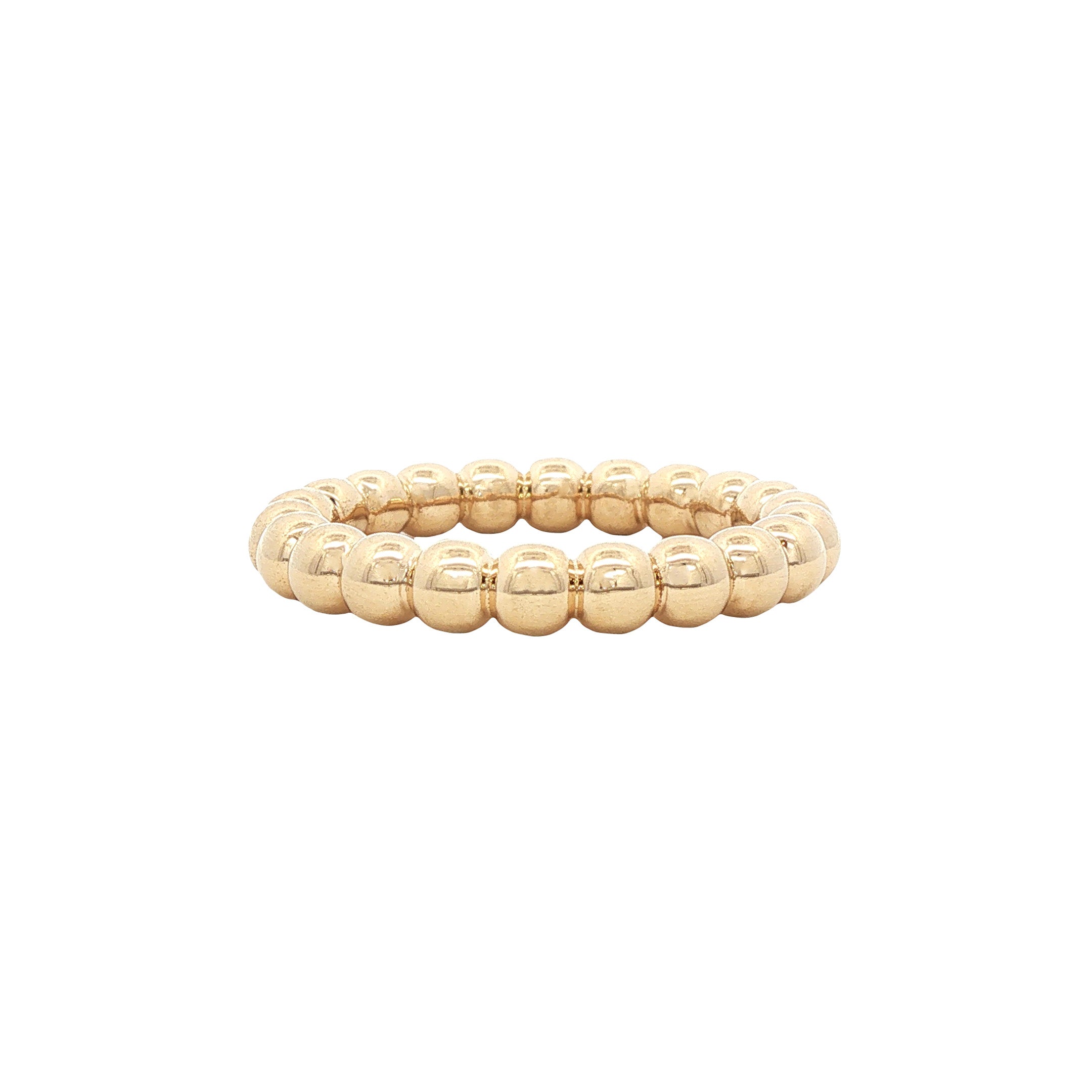 Gouden bolletjes ring 14 karaat