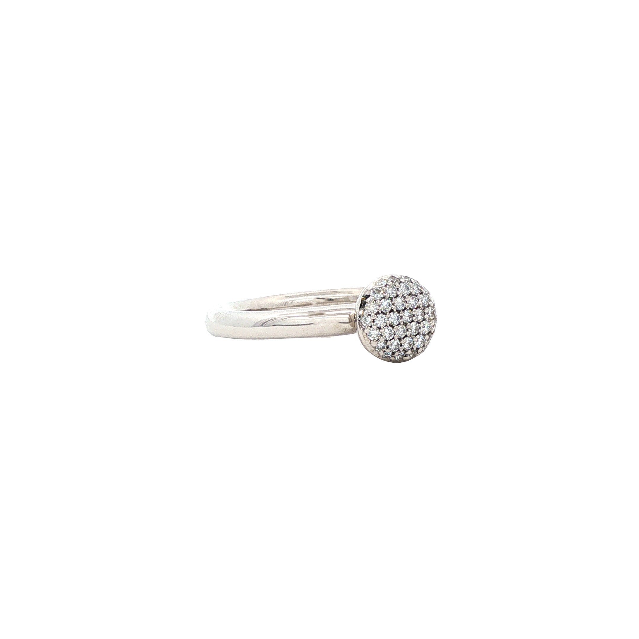 Witgouden stardust ring van Bron Jewelry 18 karaat