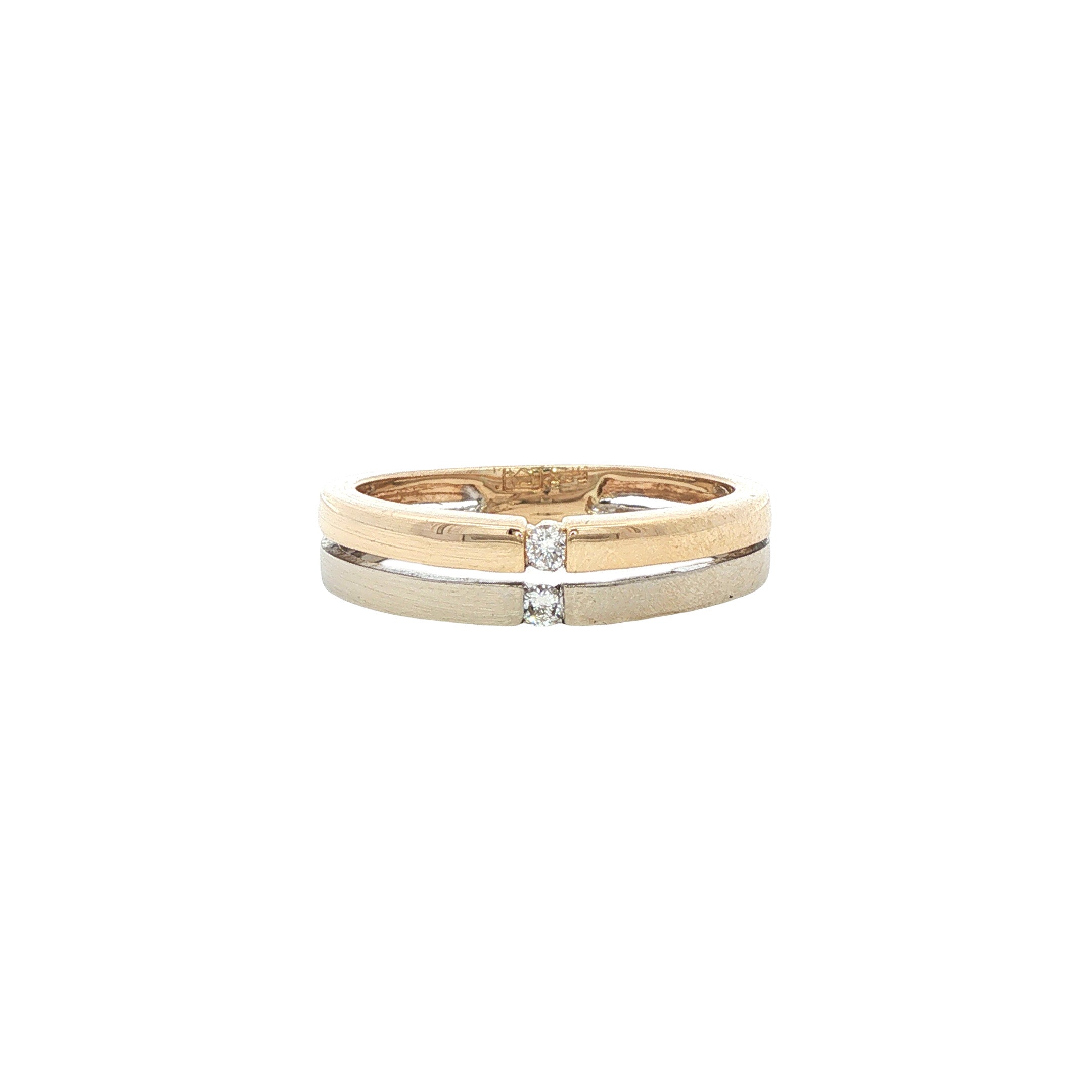 Gouden ring met diamant 14 karaat